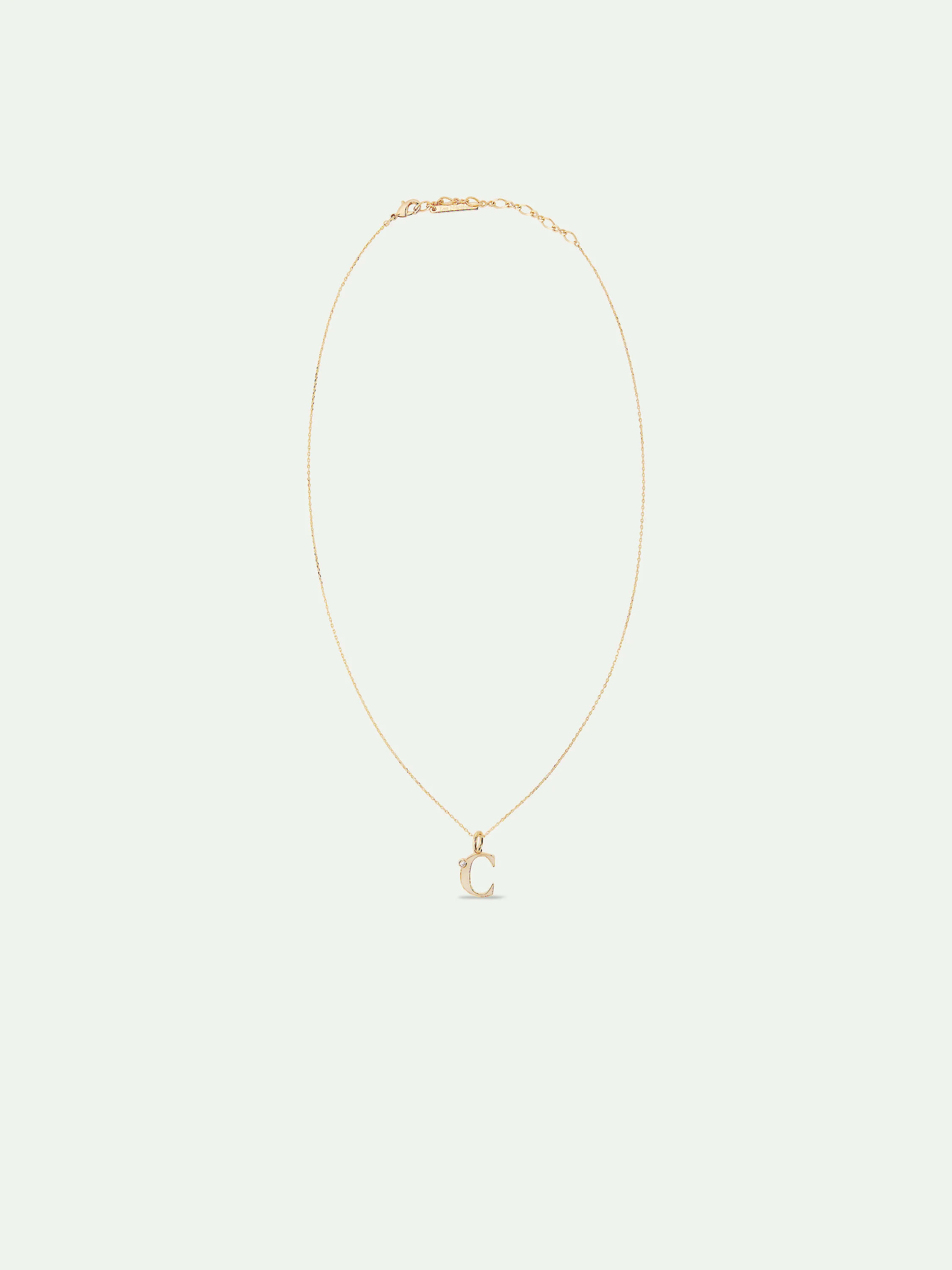 Collier pendentif lettre C - Image 3