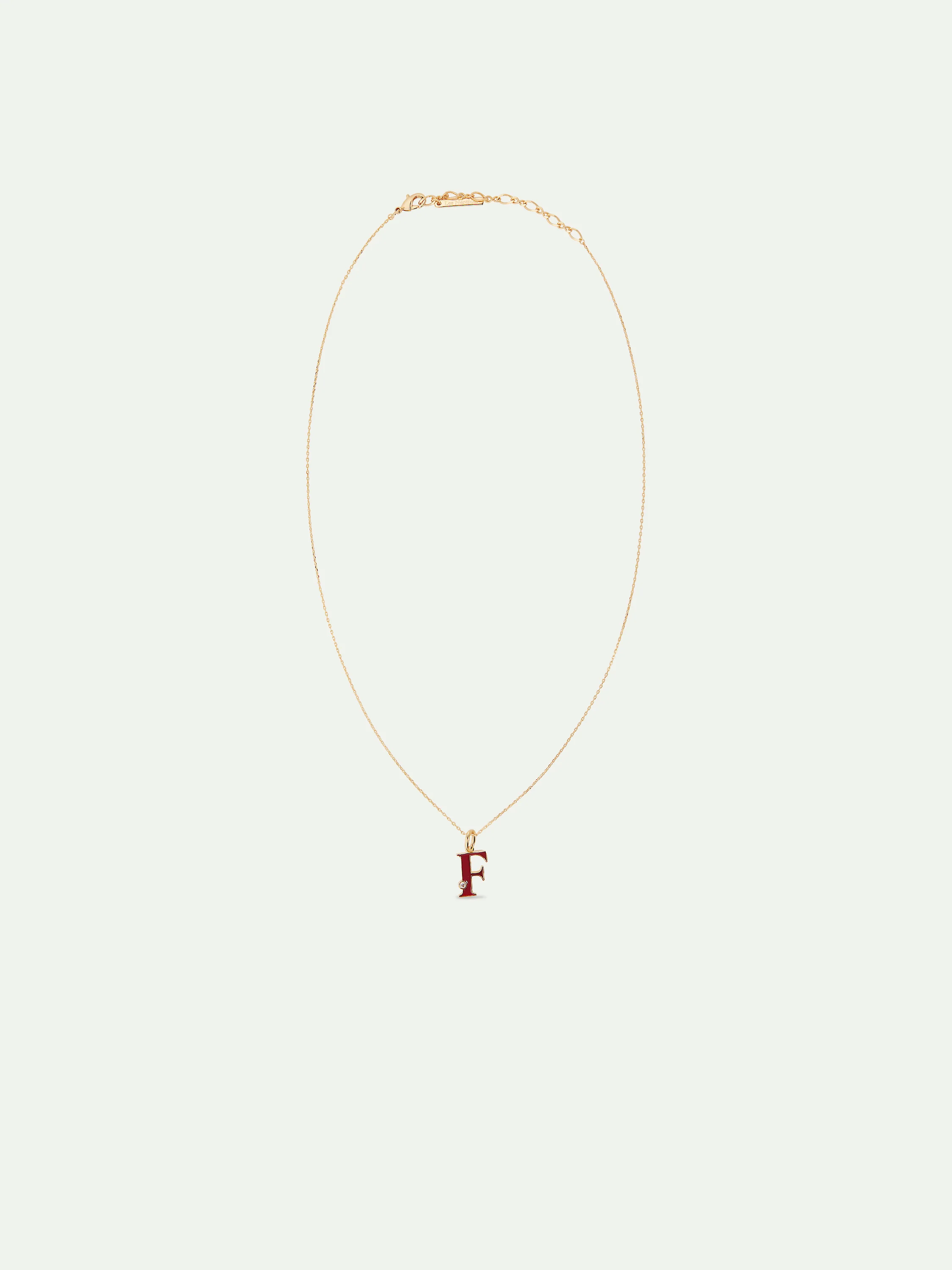 Collier pendentif lettre F - Image 3
