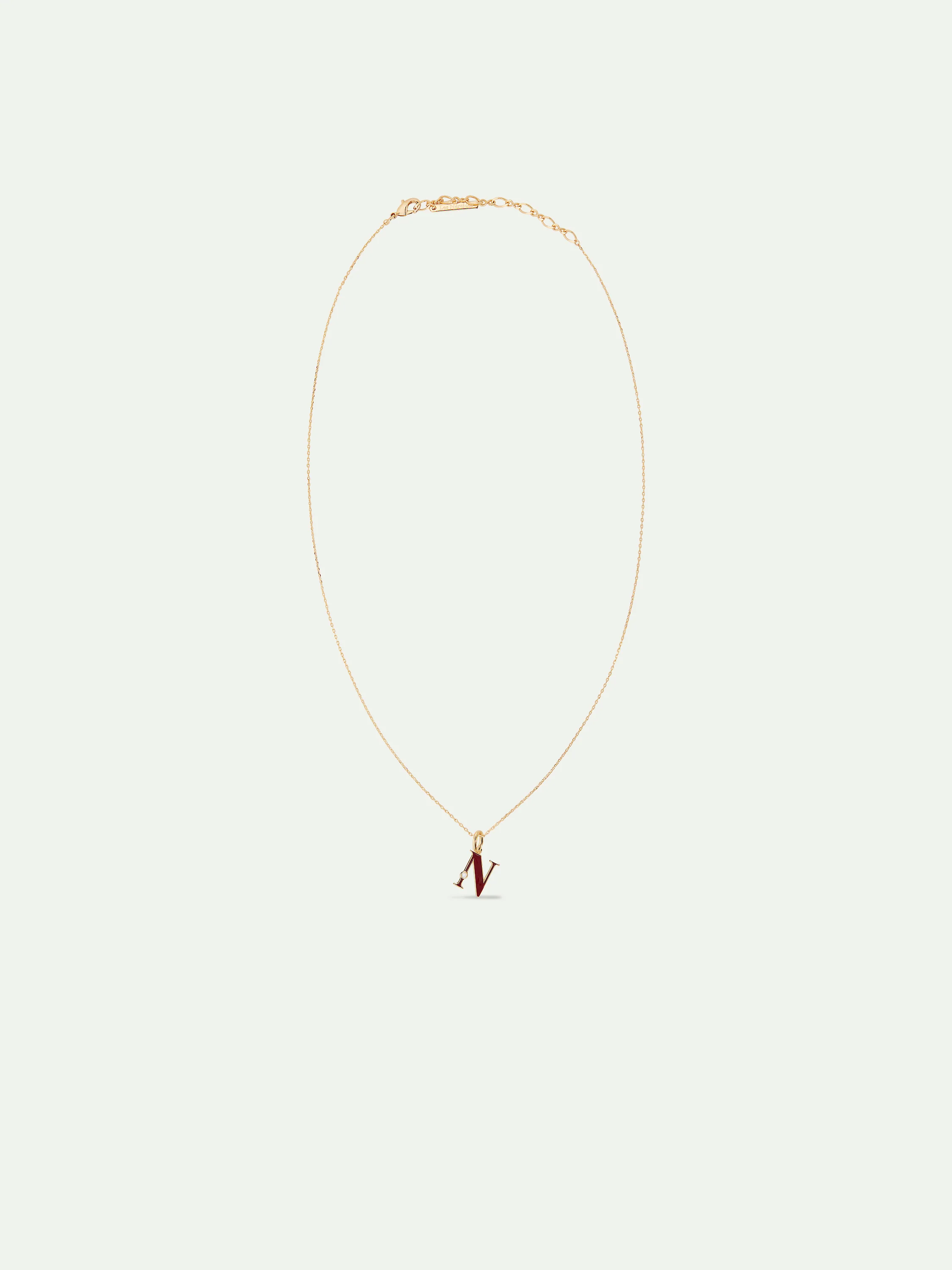 Collier pendentif lettre N - Image 3