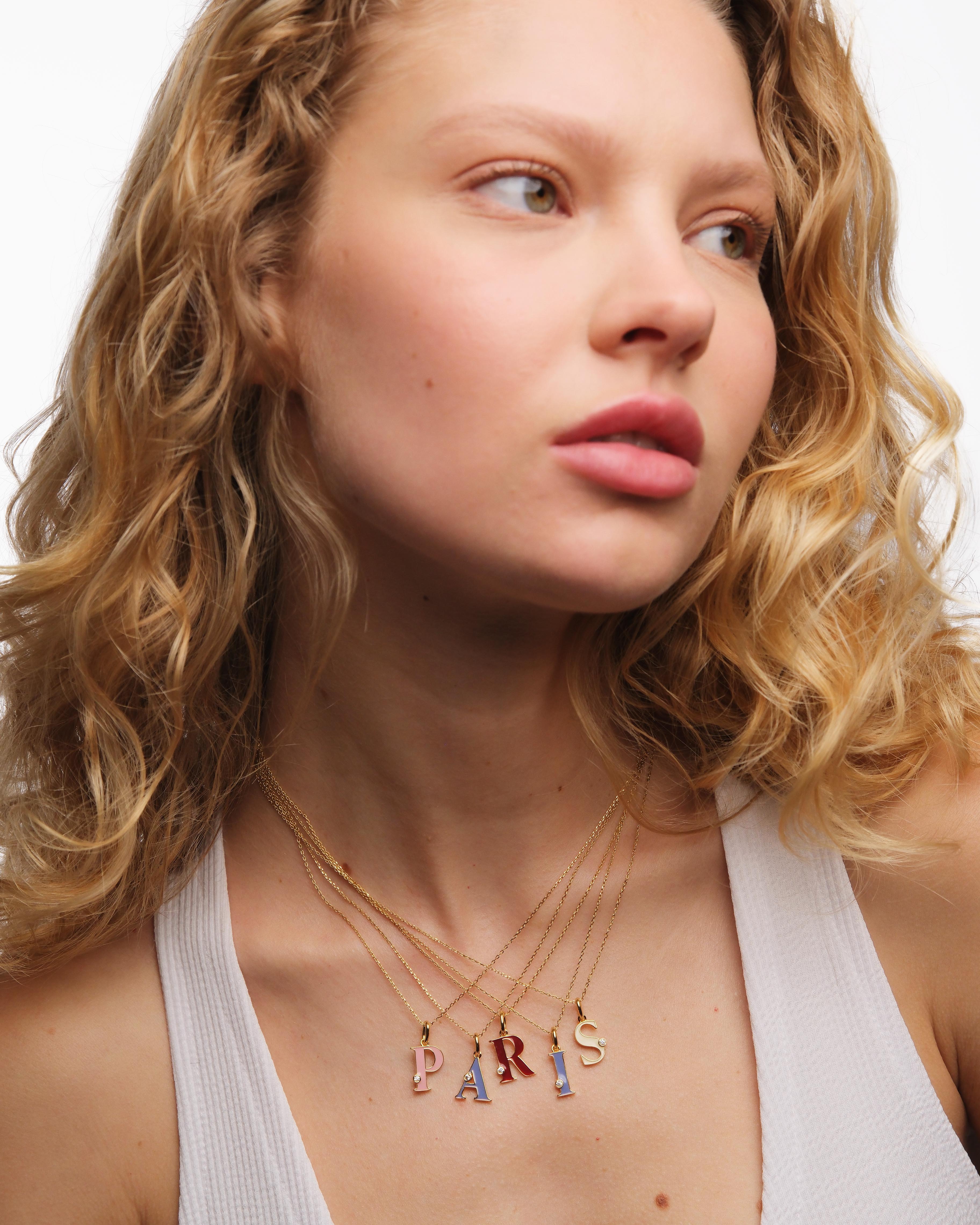 Collier pendentif lettre P - Image 5