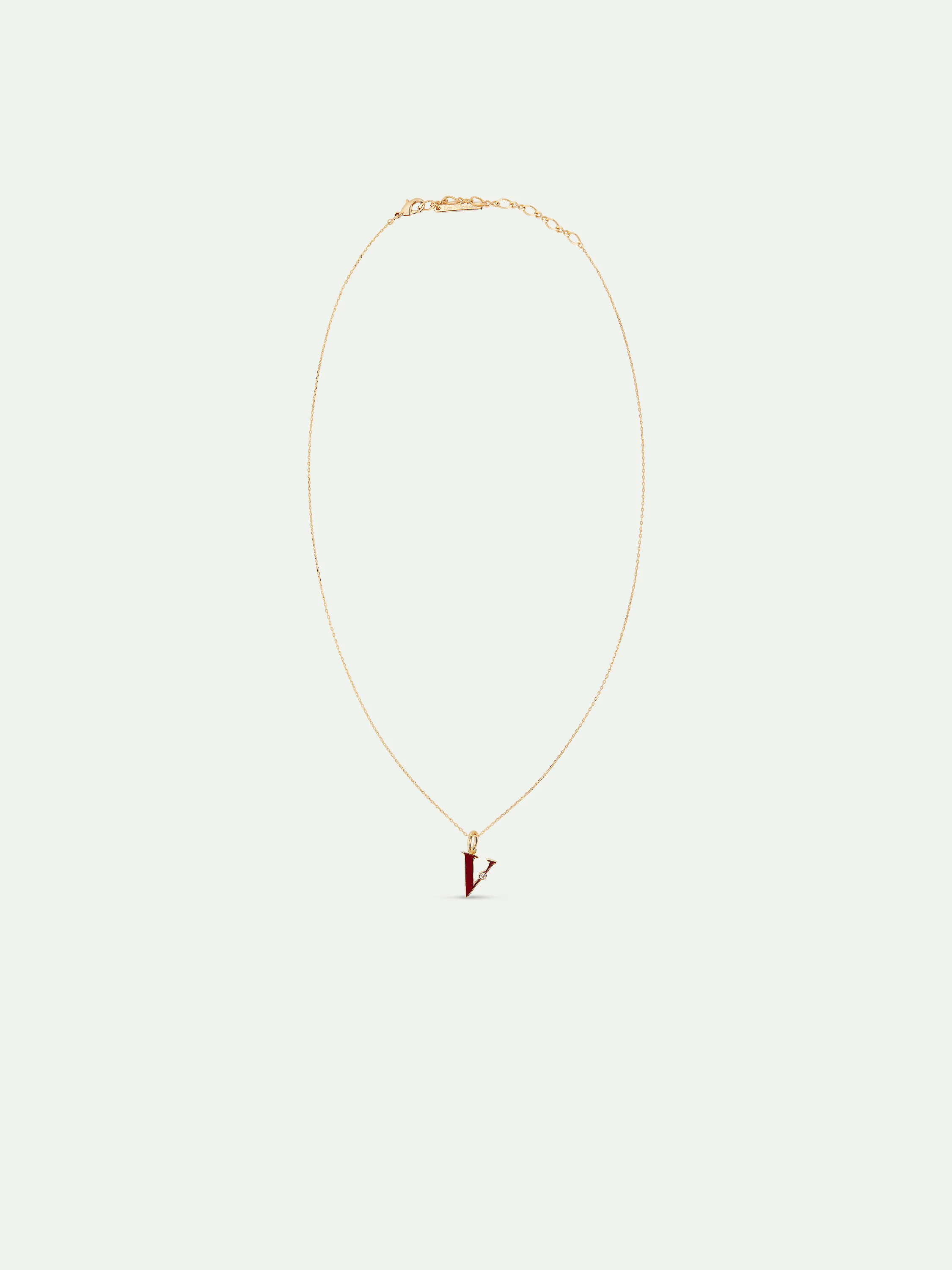 Collier pendentif lettre V - Image 3