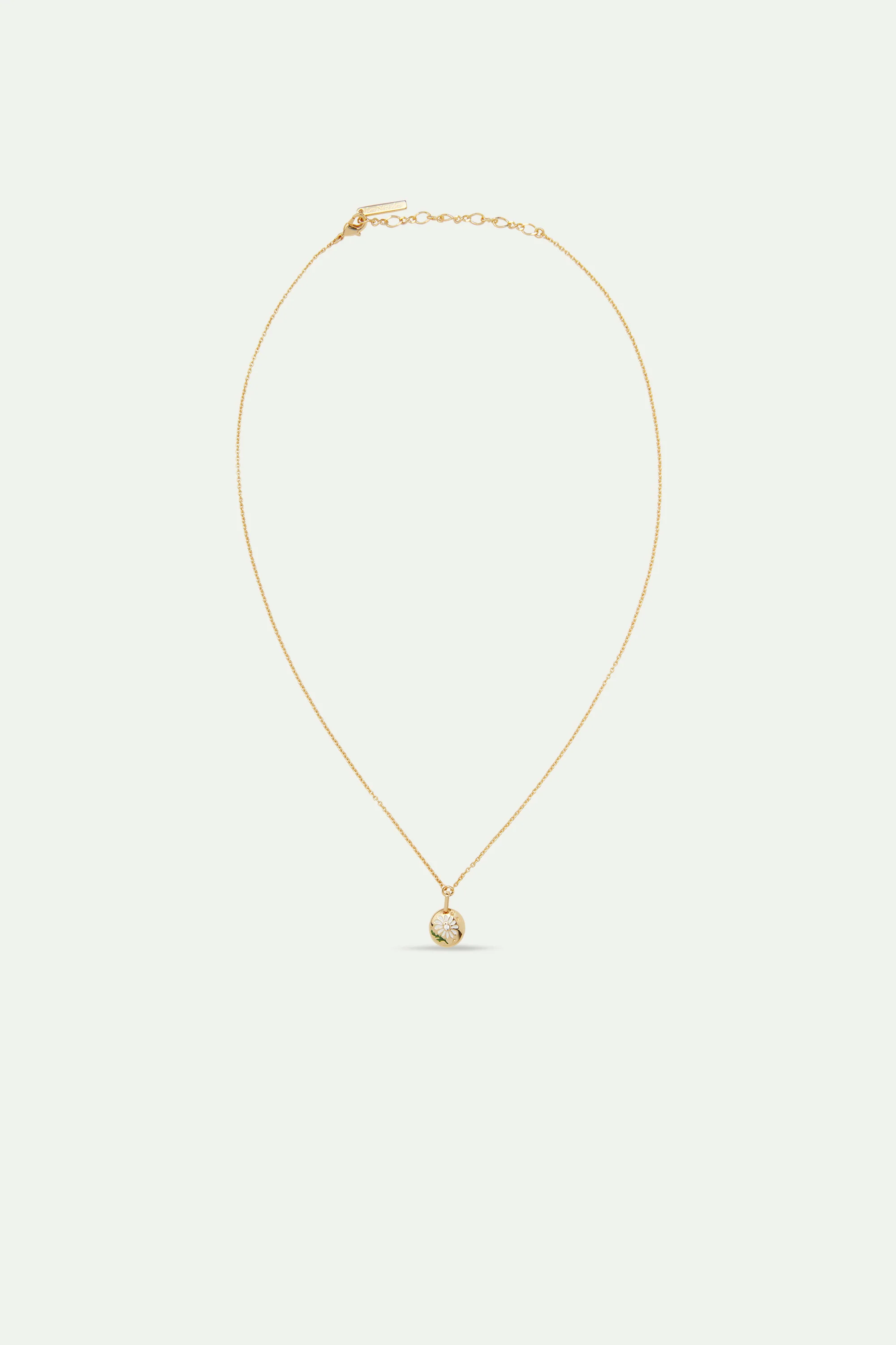 Collier pendentif médaillon et fleur de marguerite - Image 4