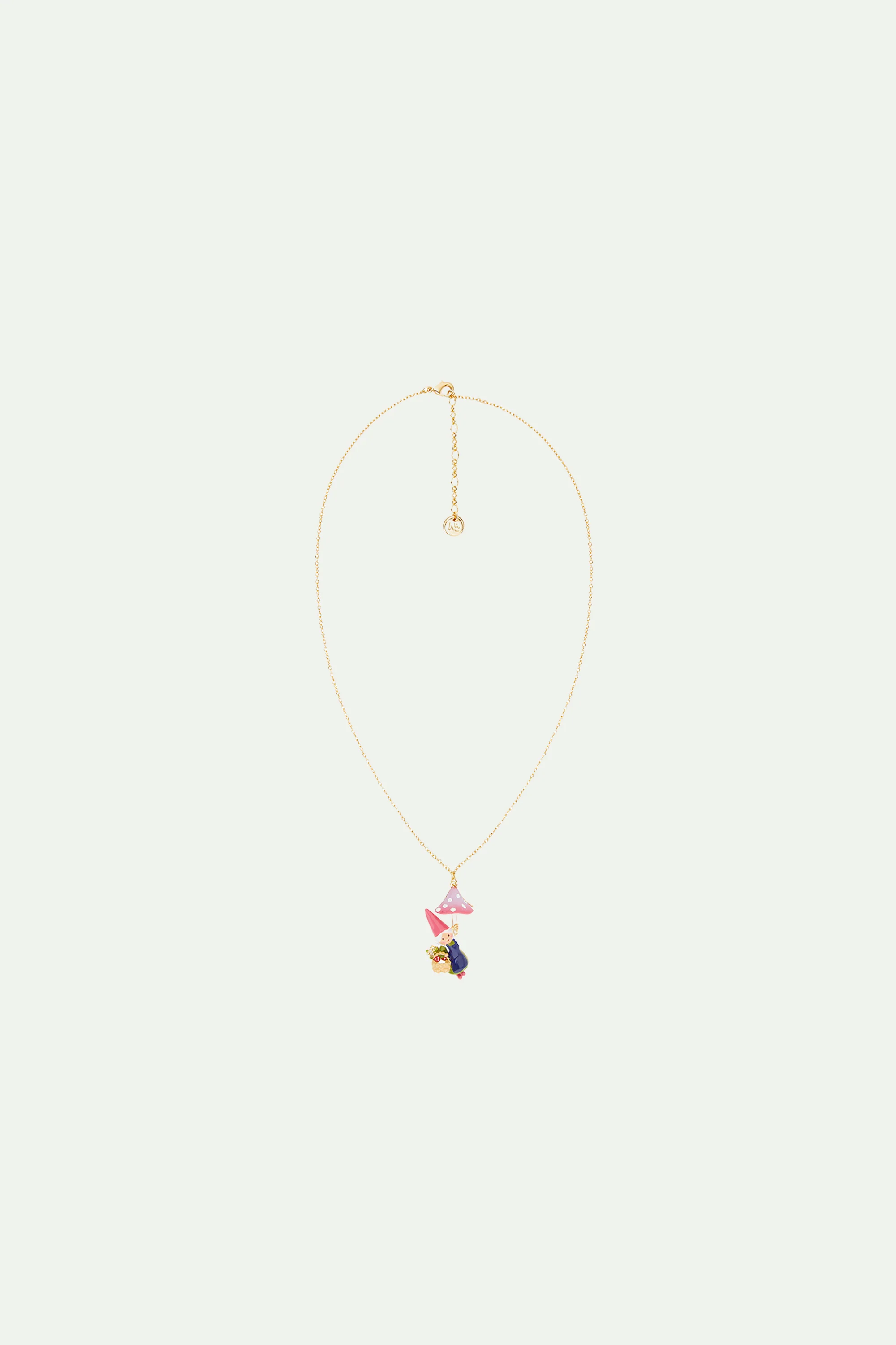 Collier pendentif naine de jardin et cueillette de champignons - Image 2