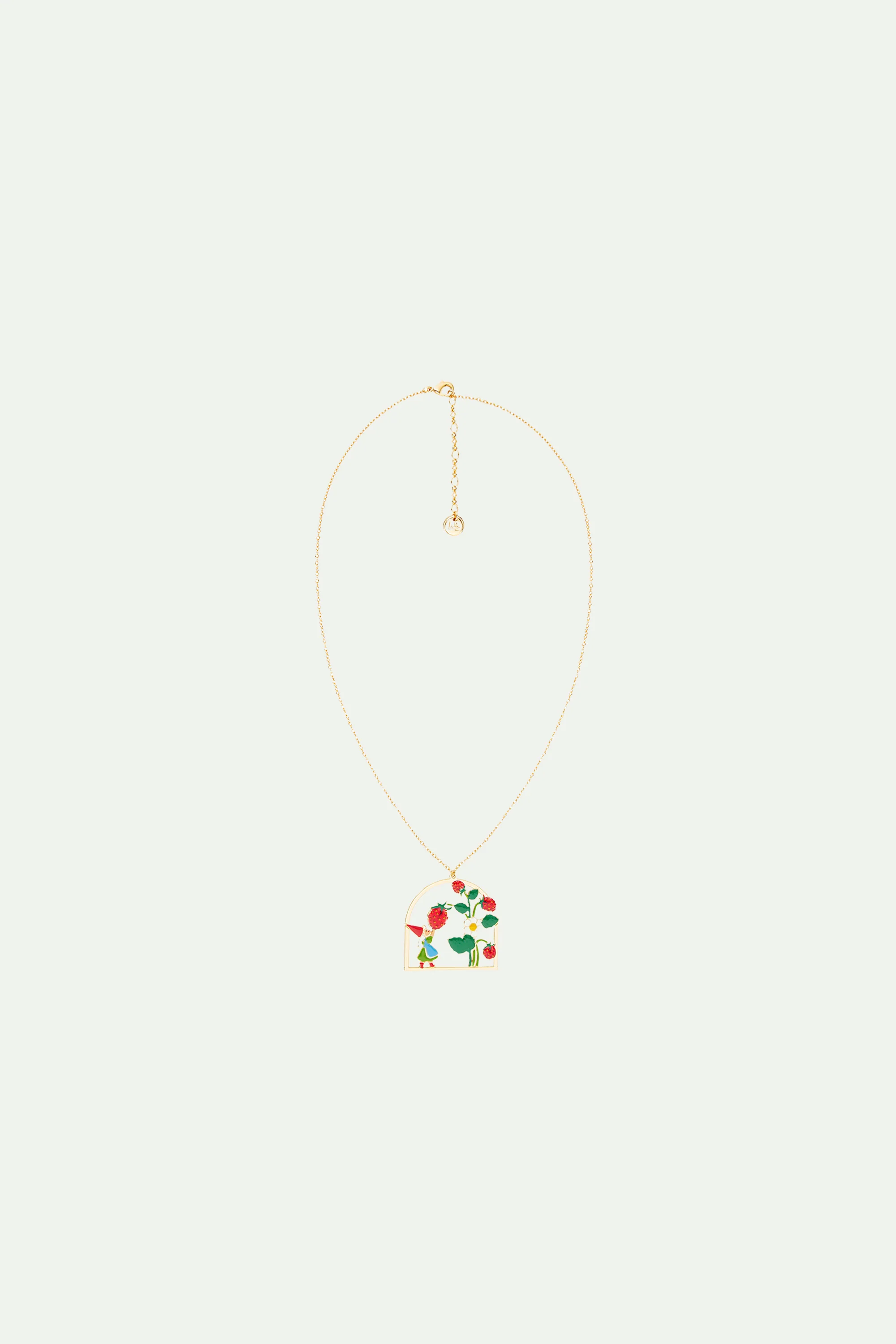 Collier pendentif naine et cueillette de fraises - Image 2