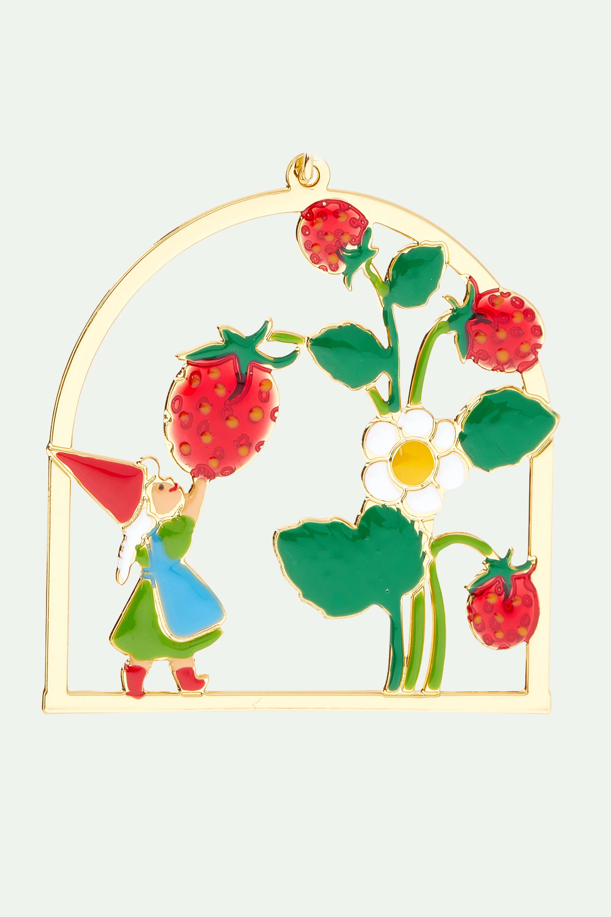 Collier pendentif naine et cueillette de fraises - Image 3