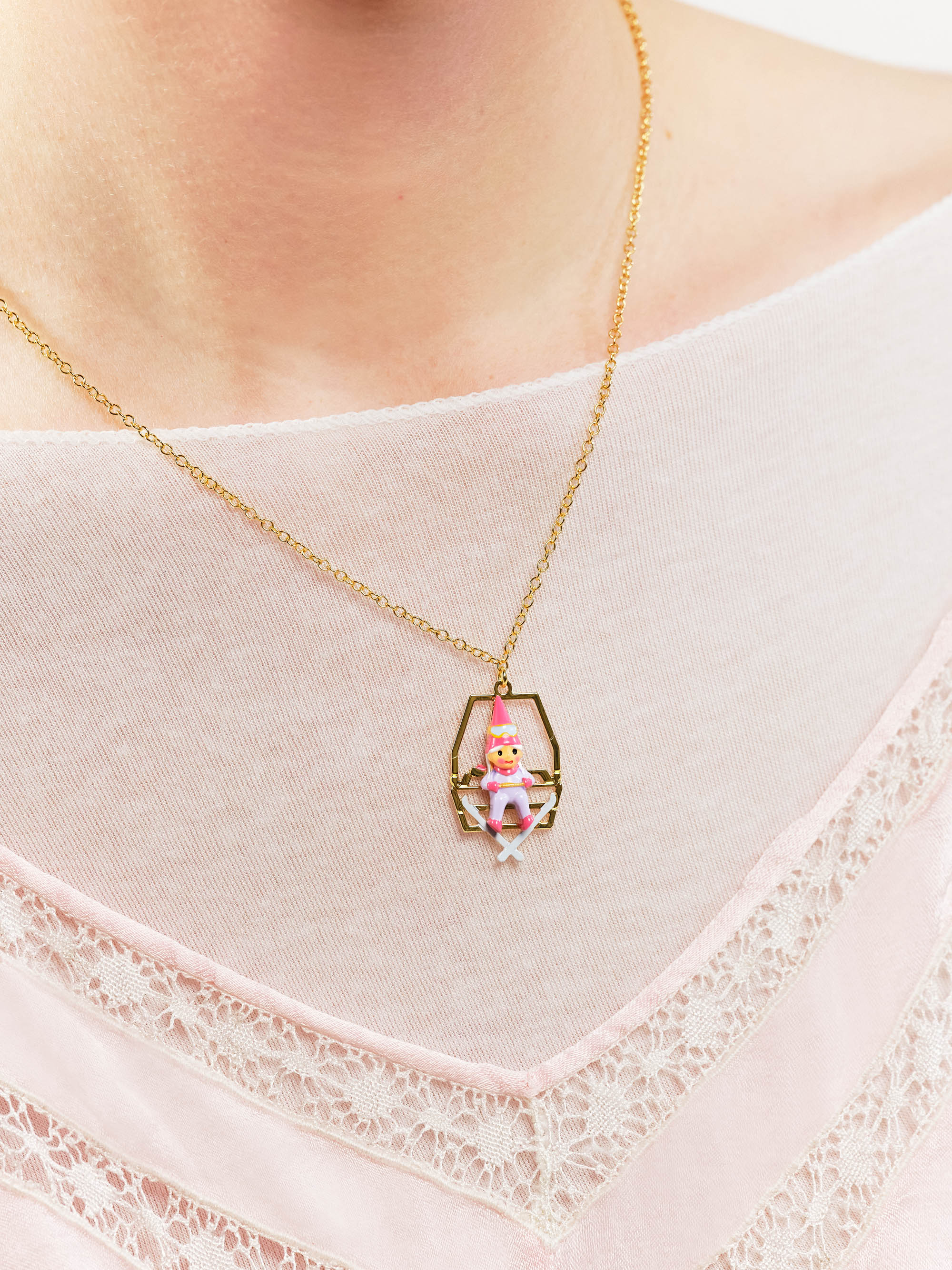 Collier pendentif naine et télésiège - Image 2
