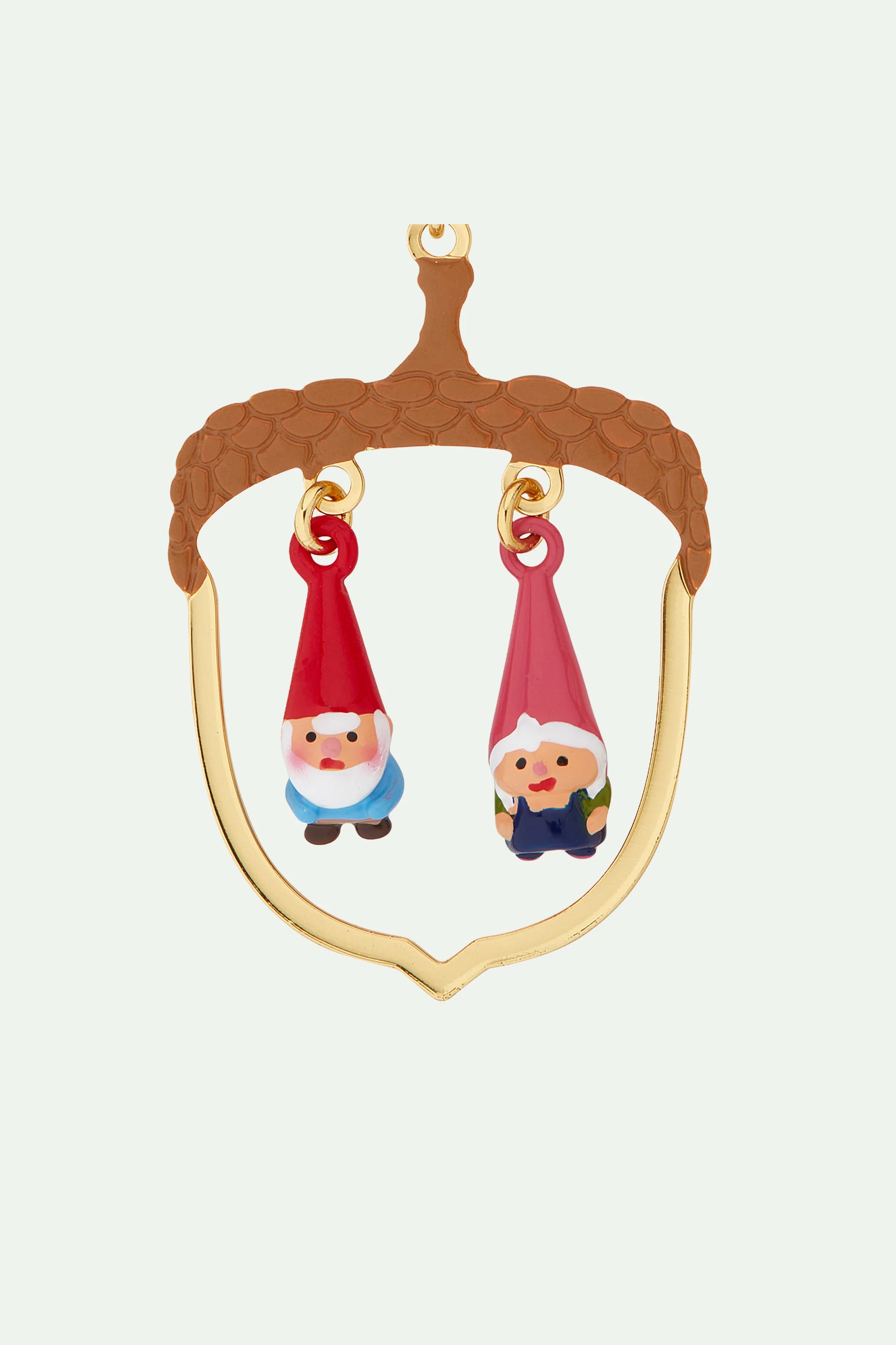 Collier pendentif noisette et nains de jardin - Image 3