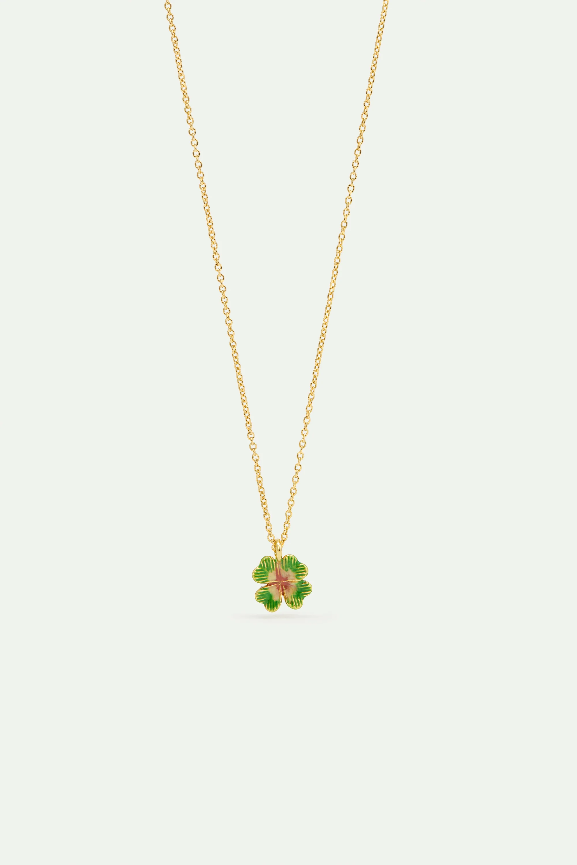 Collier pendentif petit trèfle à quatre feuilles