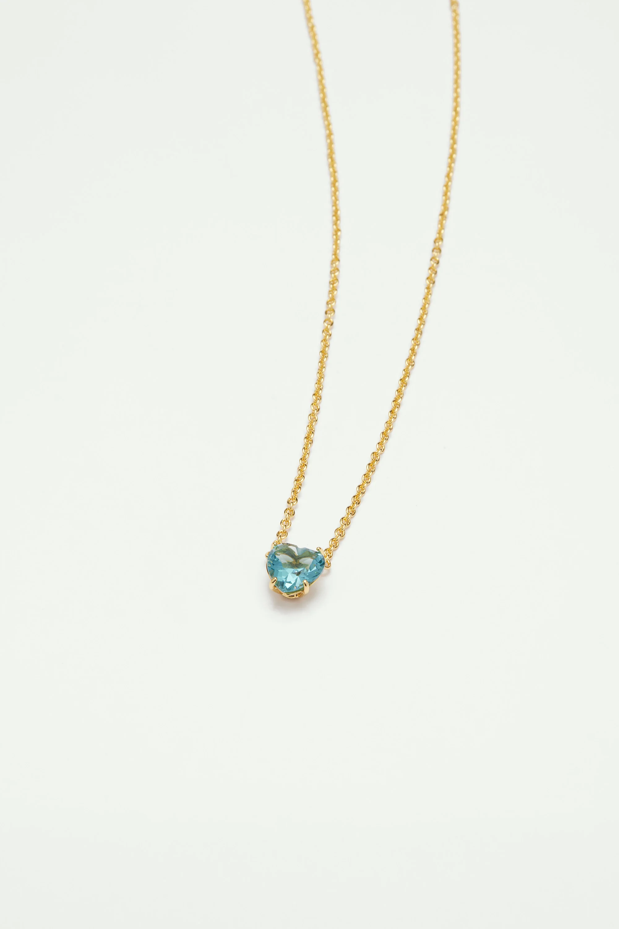 Collier pendentif pierre cœur la diamantine acqua azzura - Image 2