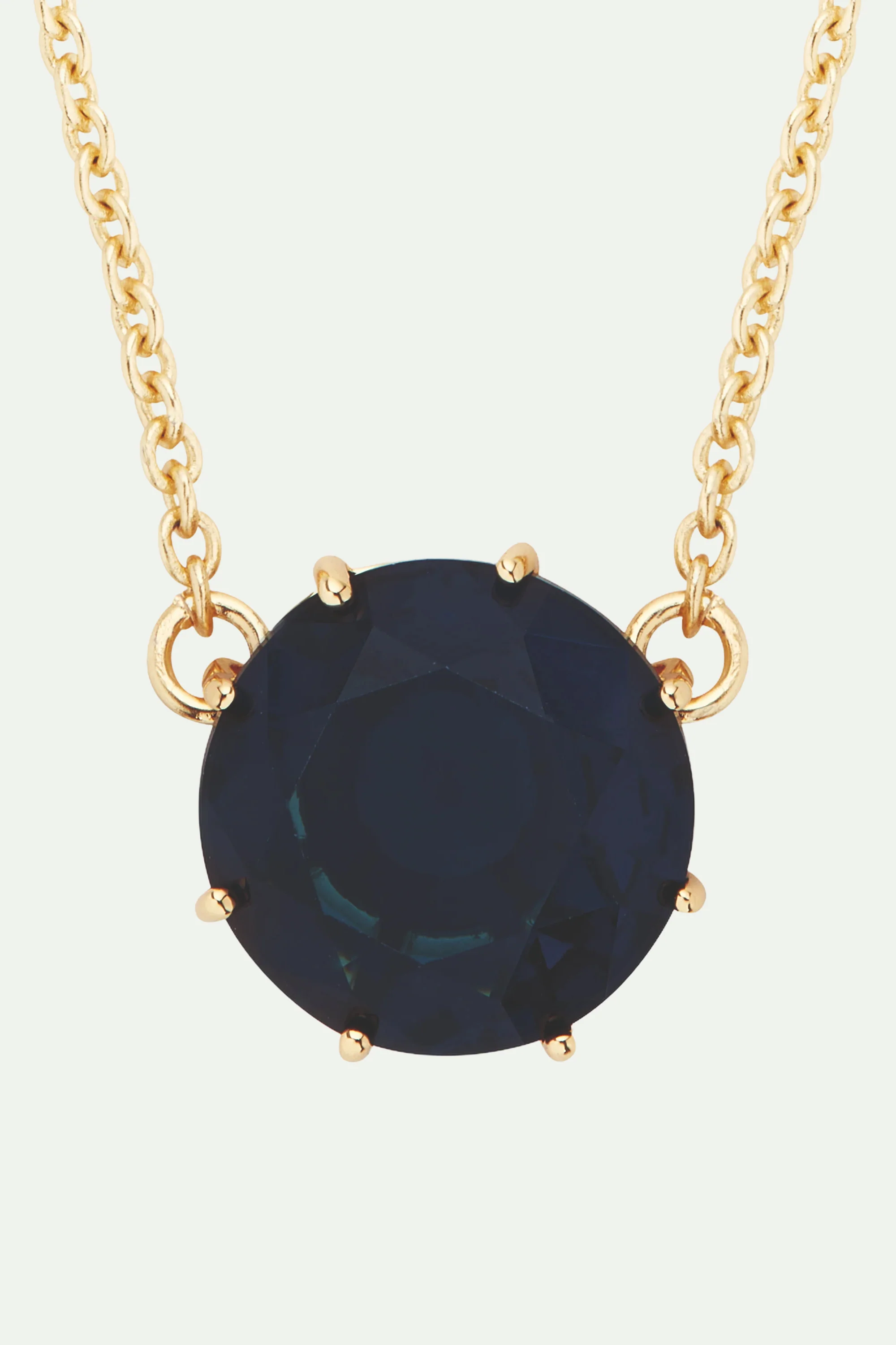 Collier pendentif pierre ronde La Diamantine Bleu Océan - Image 3