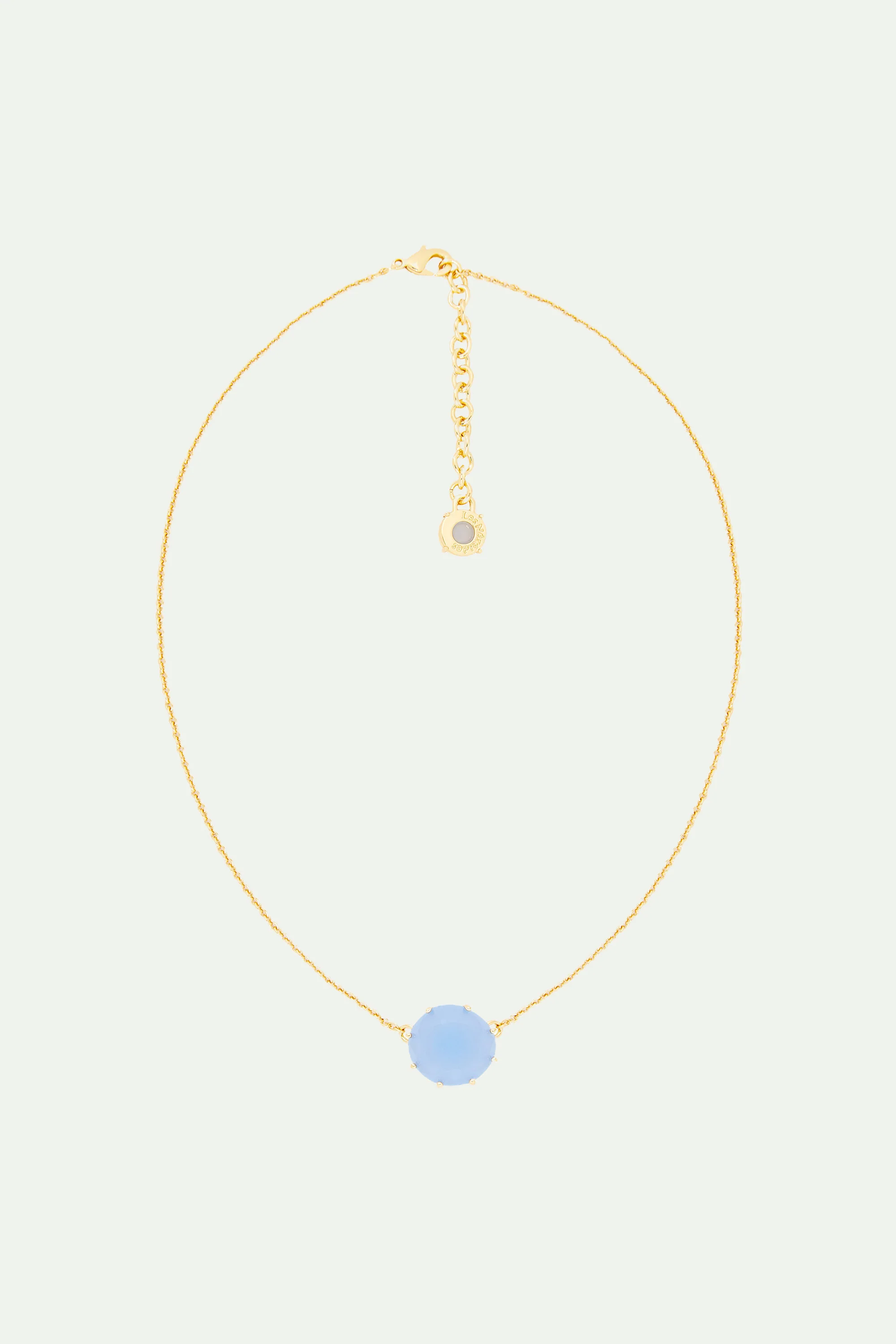 Collier pendentif rond La Diamantine bleu ciel - Image 2