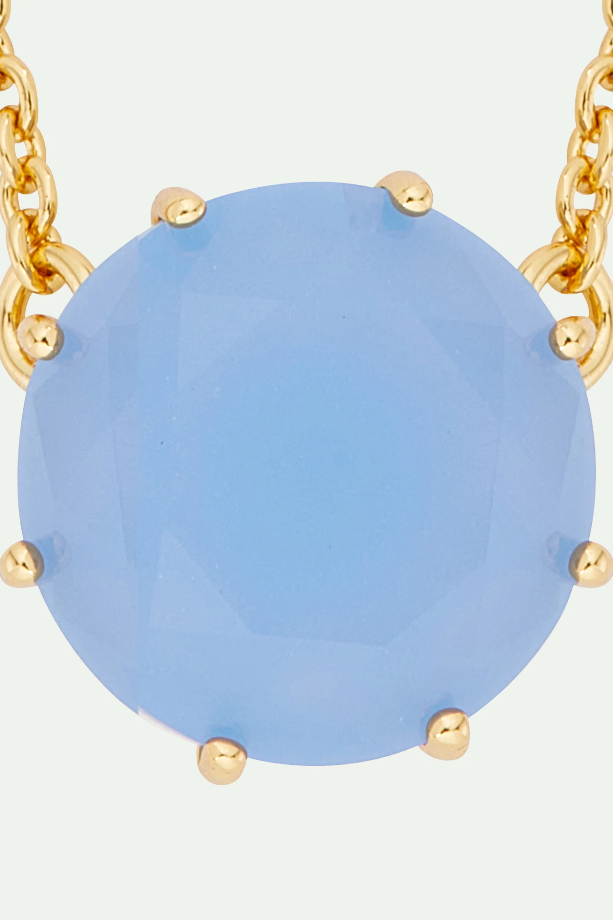 Collier pendentif rond La Diamantine bleu ciel - Image 3