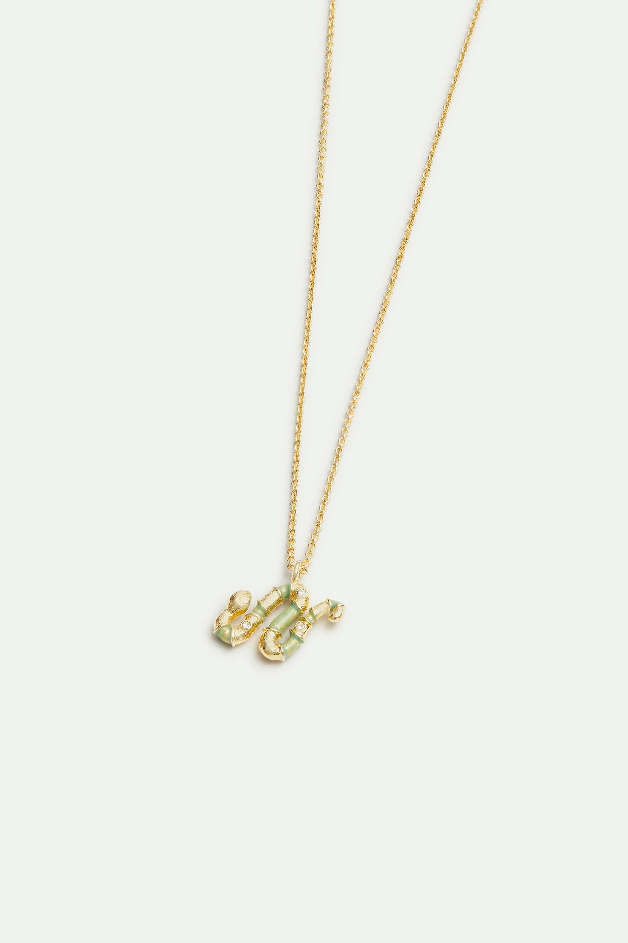 Collier pendentif serpent vert - Image 3