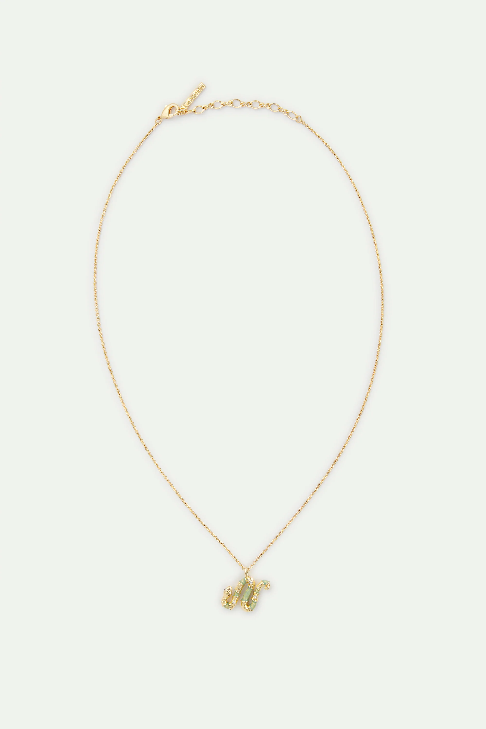 Collier pendentif serpent vert - Image 4