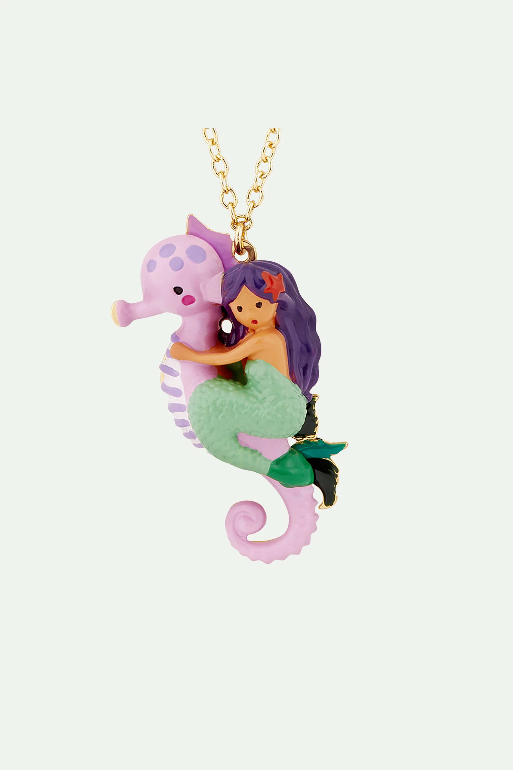 Collier pendentif sirène et hippocampe - Image 4