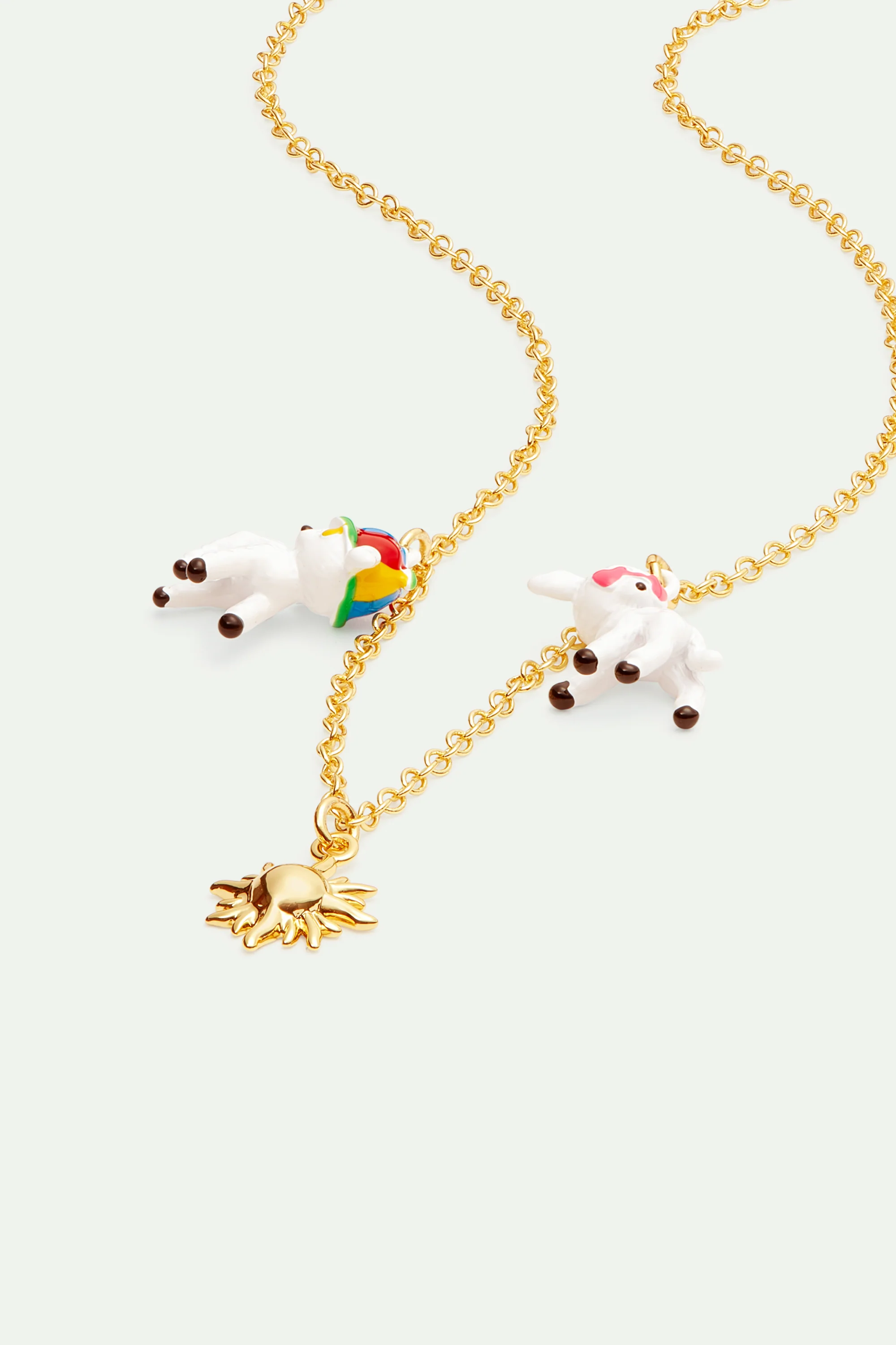 Collier pendentif soleil et agneaux - Image 2