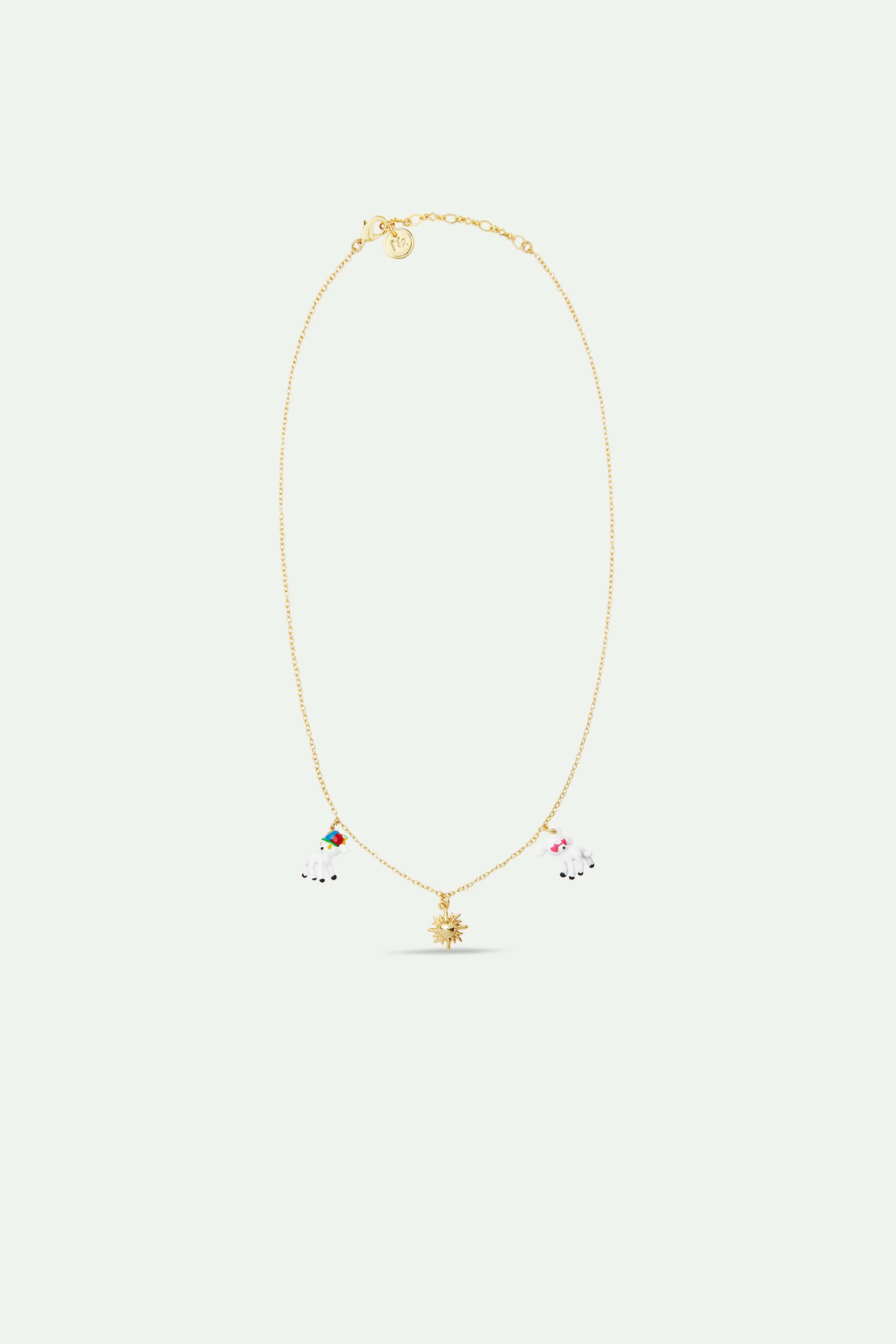 Collier pendentif soleil et agneaux - Image 3