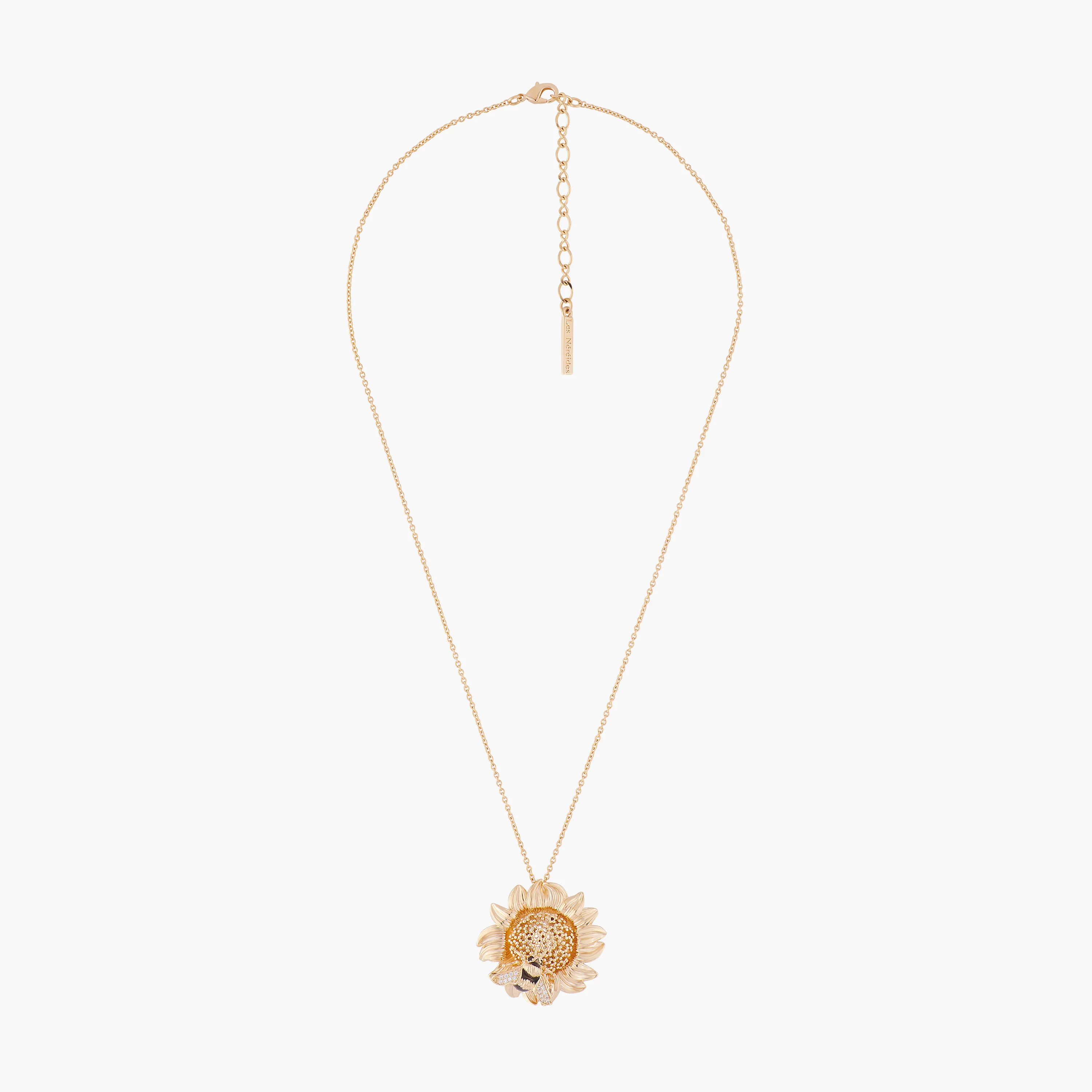Collier pendentif tournesol et bourdon - Image 2