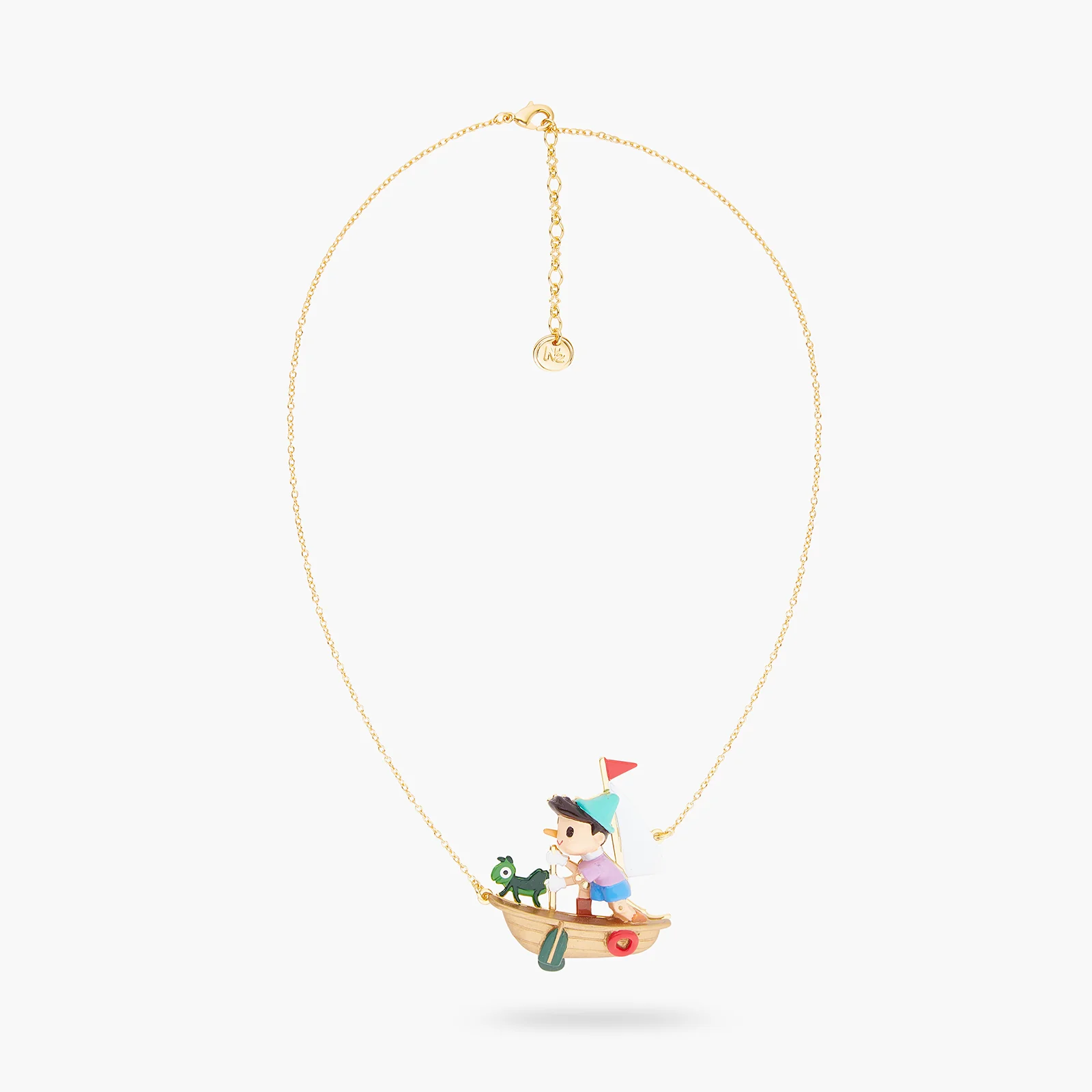 Collier Pinocchio et cricket sur un bateau - Image 2