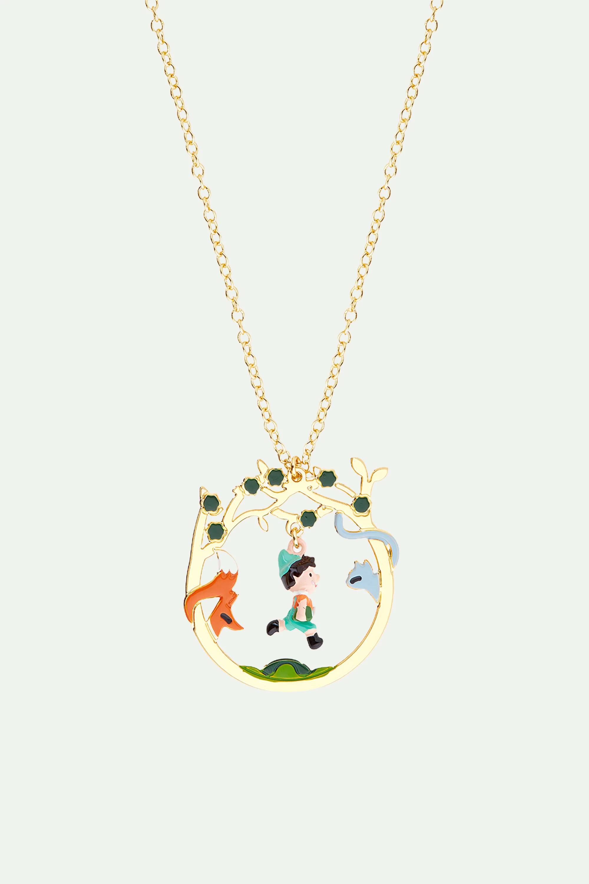Collier Pinocchio et ses amis en forĂȘt