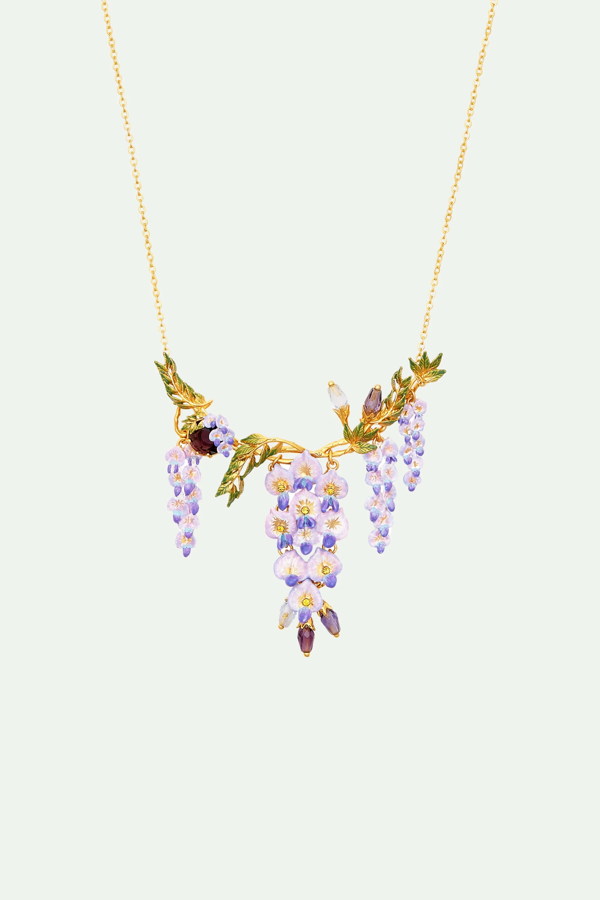 Collier plastron Ă l'ombre des fleurs