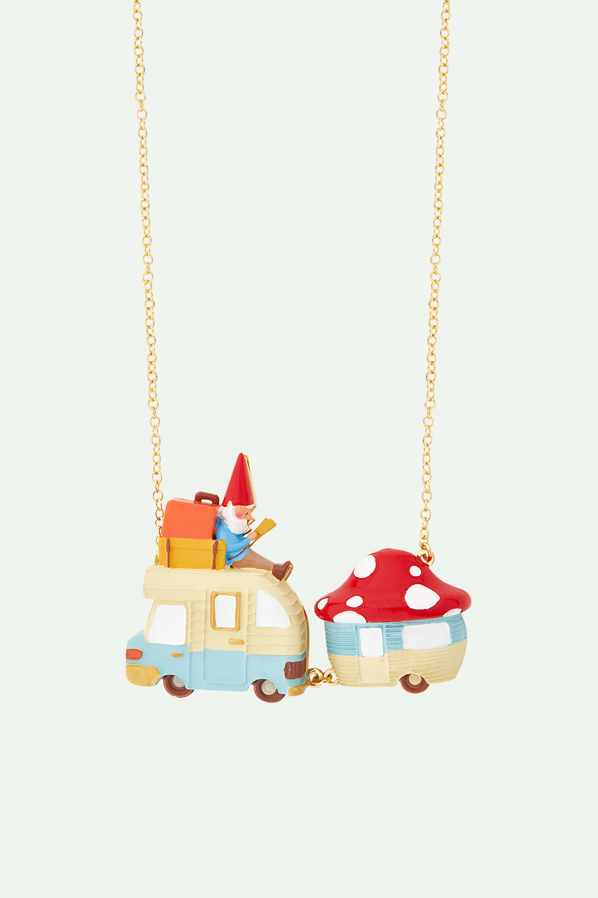 Collier plastron caravane des champimignon