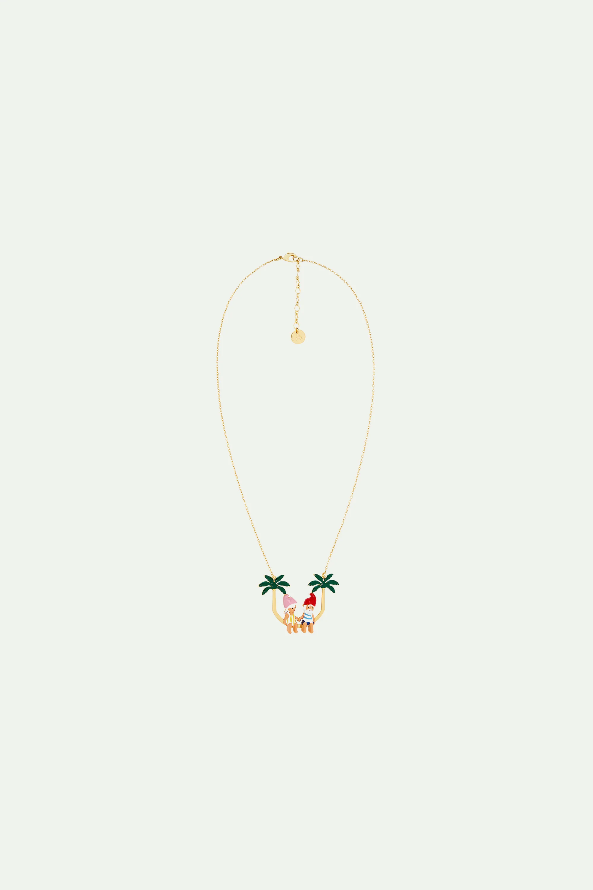 Collier plastron couple champimignon sous les palmiers - Image 3