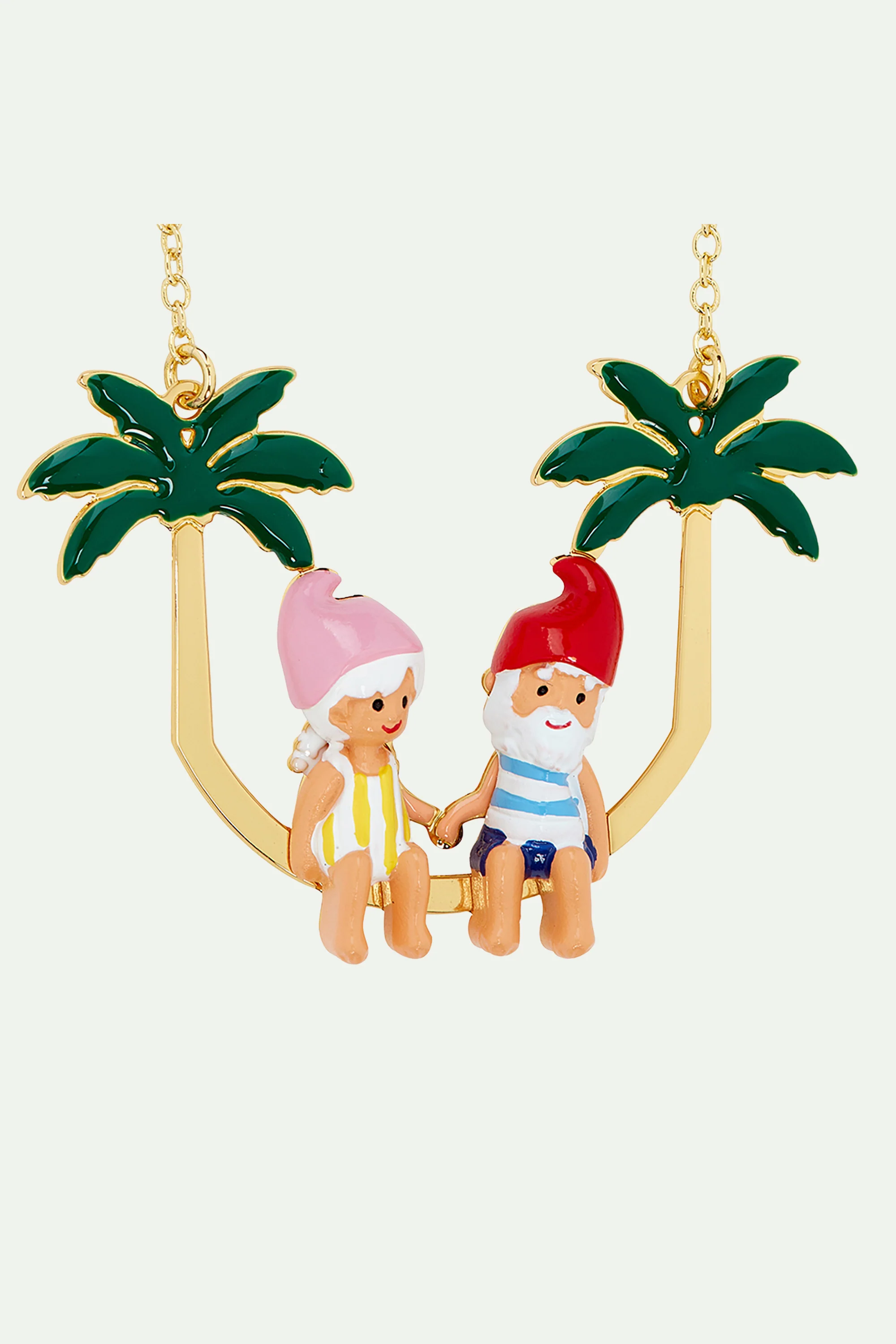 Collier plastron couple champimignon sous les palmiers - Image 4