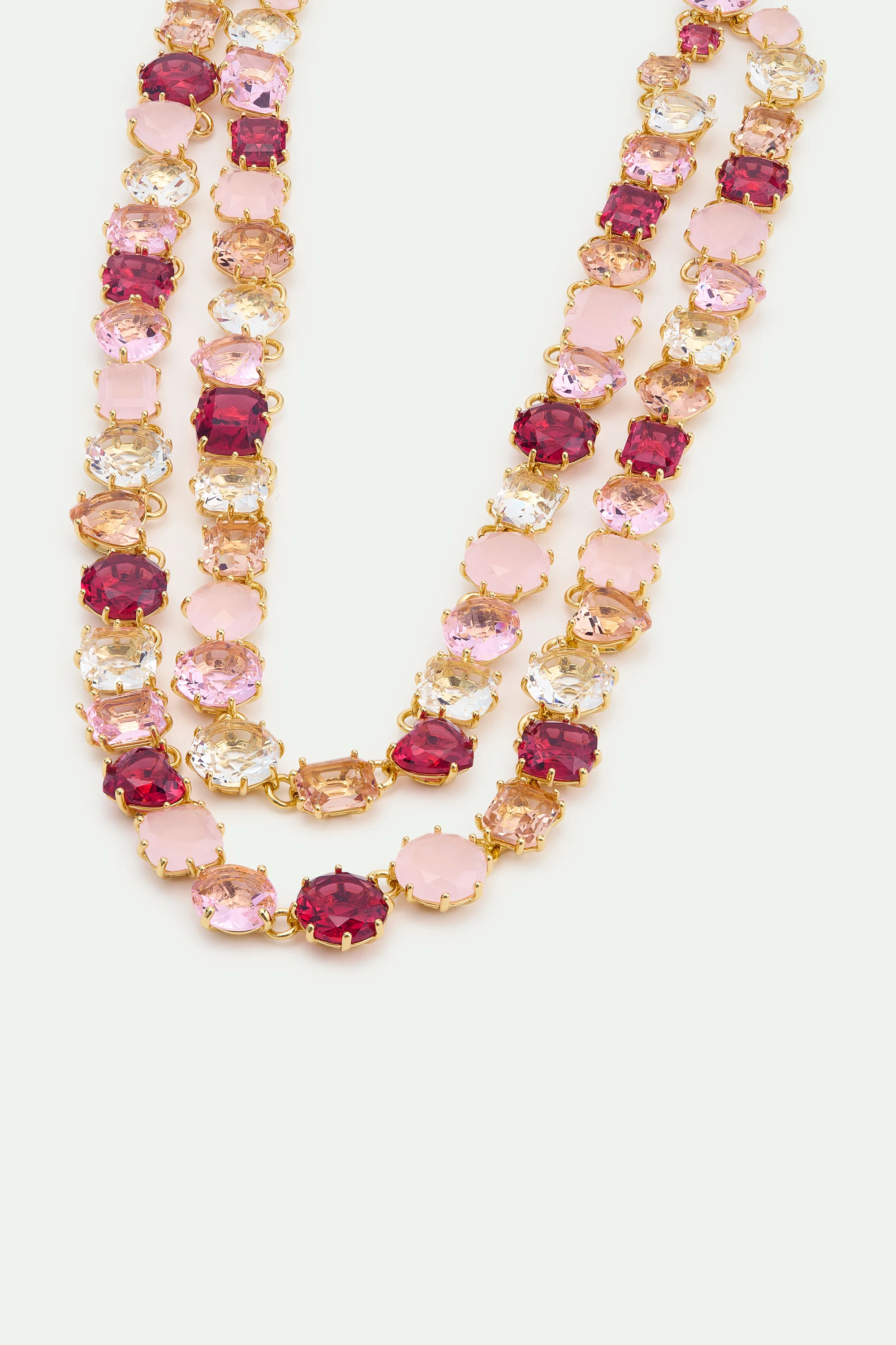 Collier plastron deux rangs La Diamantine Rosa Centifiola - Image 3