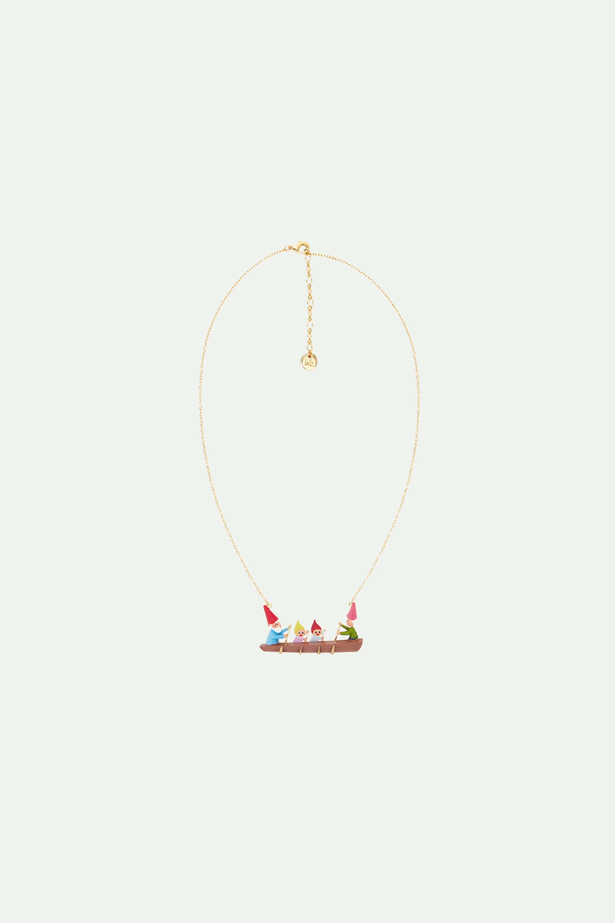 Collier plastron famille champimignon en pirogue - Image 2