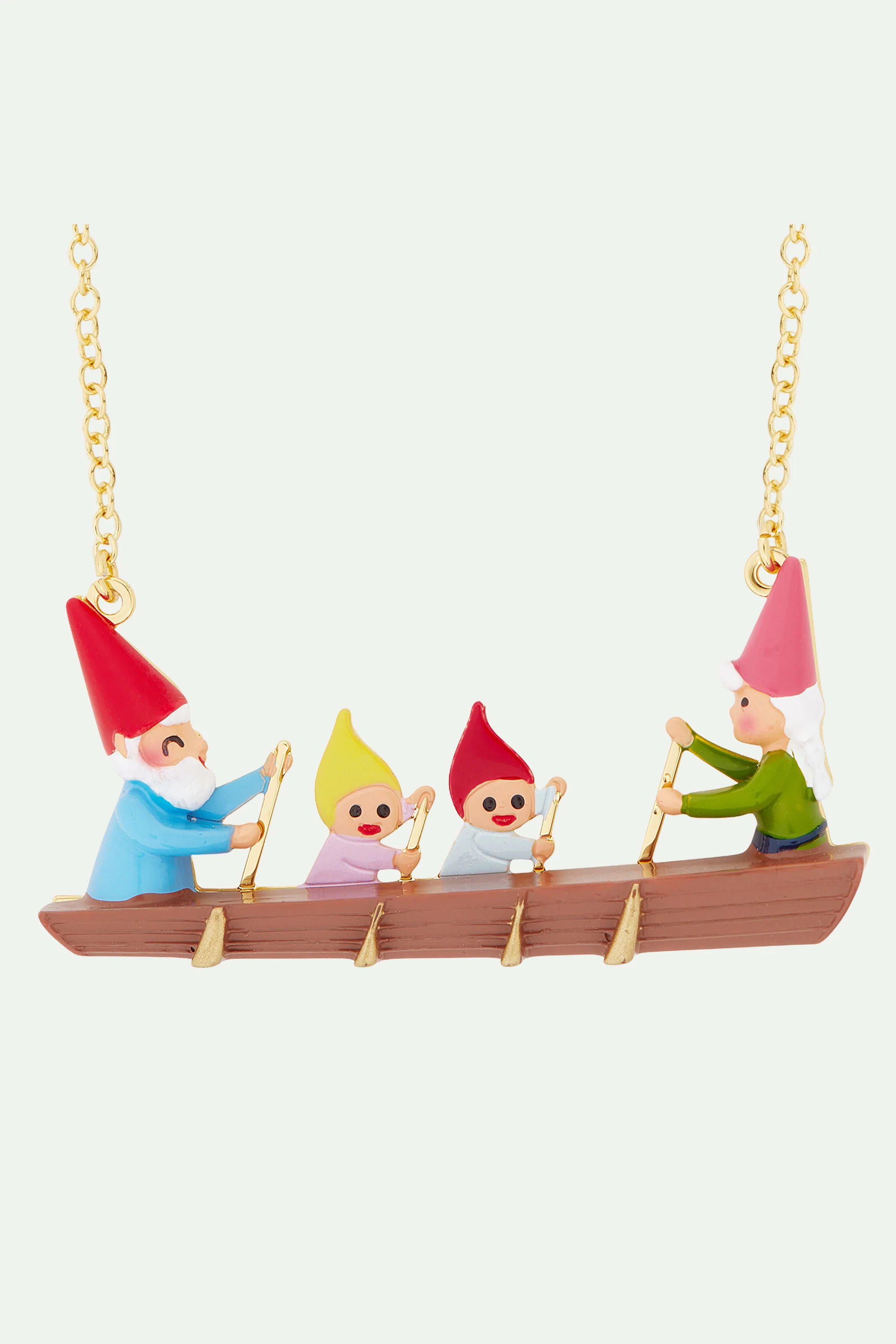 Collier plastron famille champimignon en pirogue - Image 3