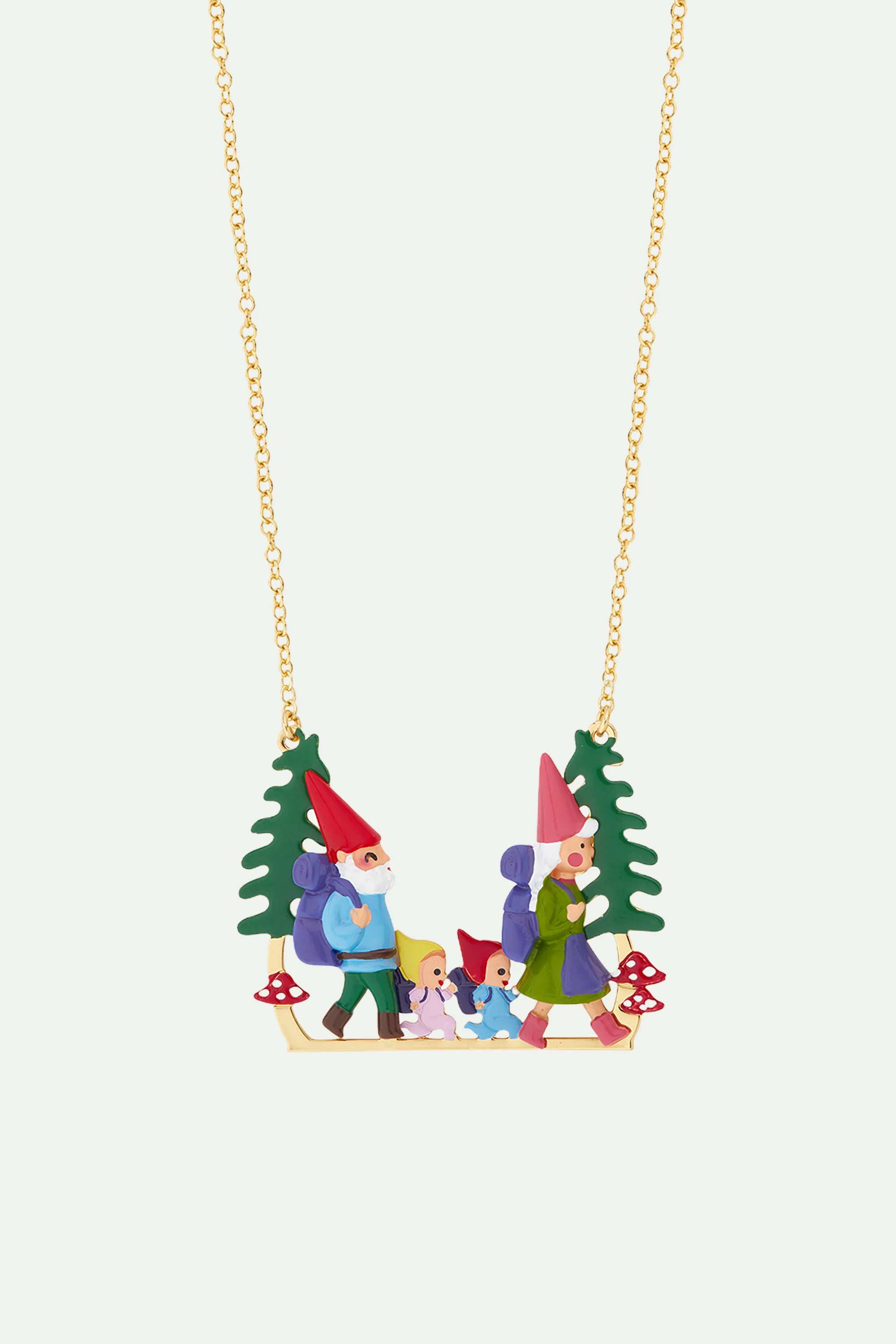 Collier plastron famille champimignon en randonnée