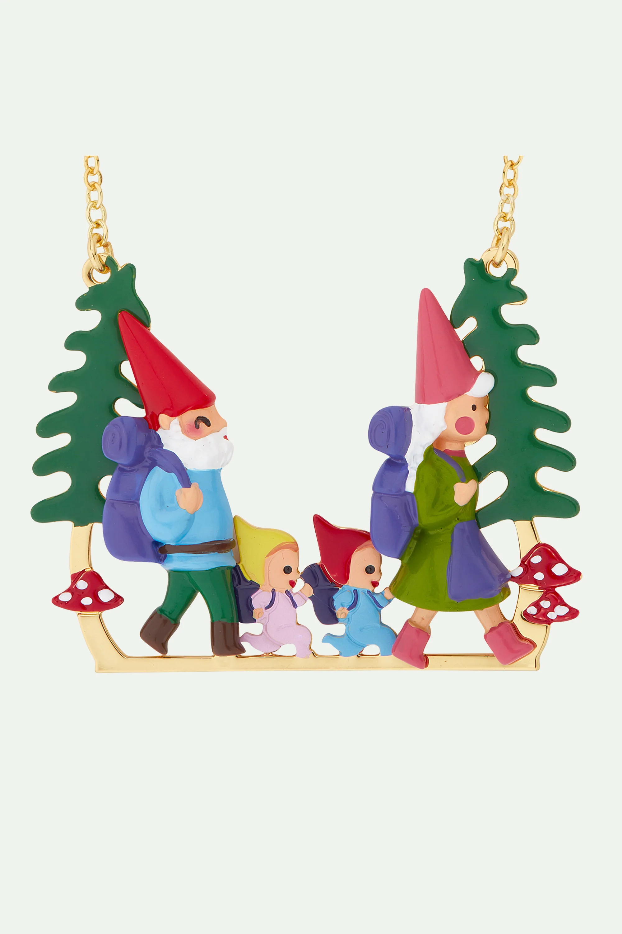 Collier plastron famille champimignon en randonnée - Image 4