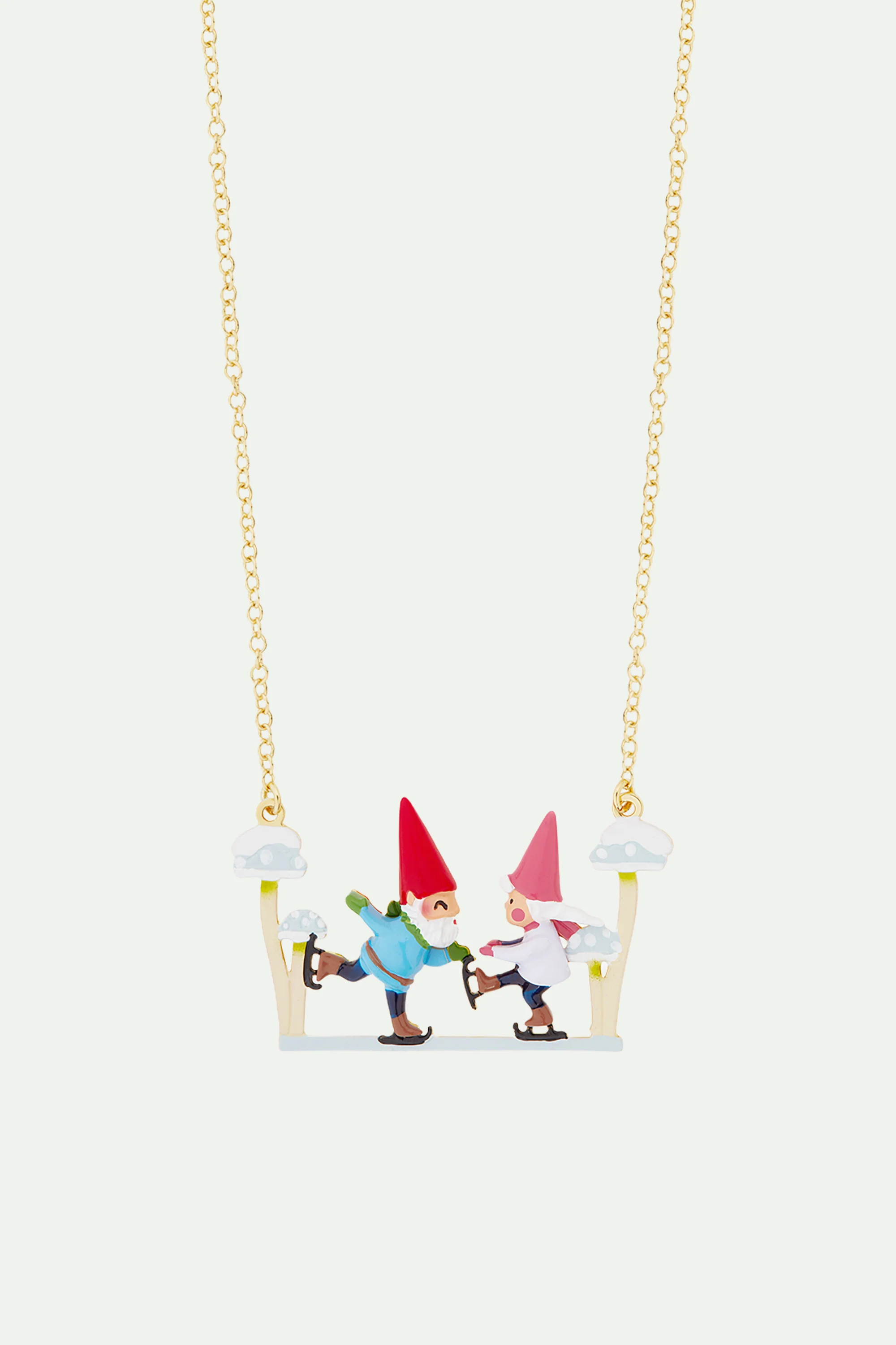 Collier plastron nains et patins Ă glace