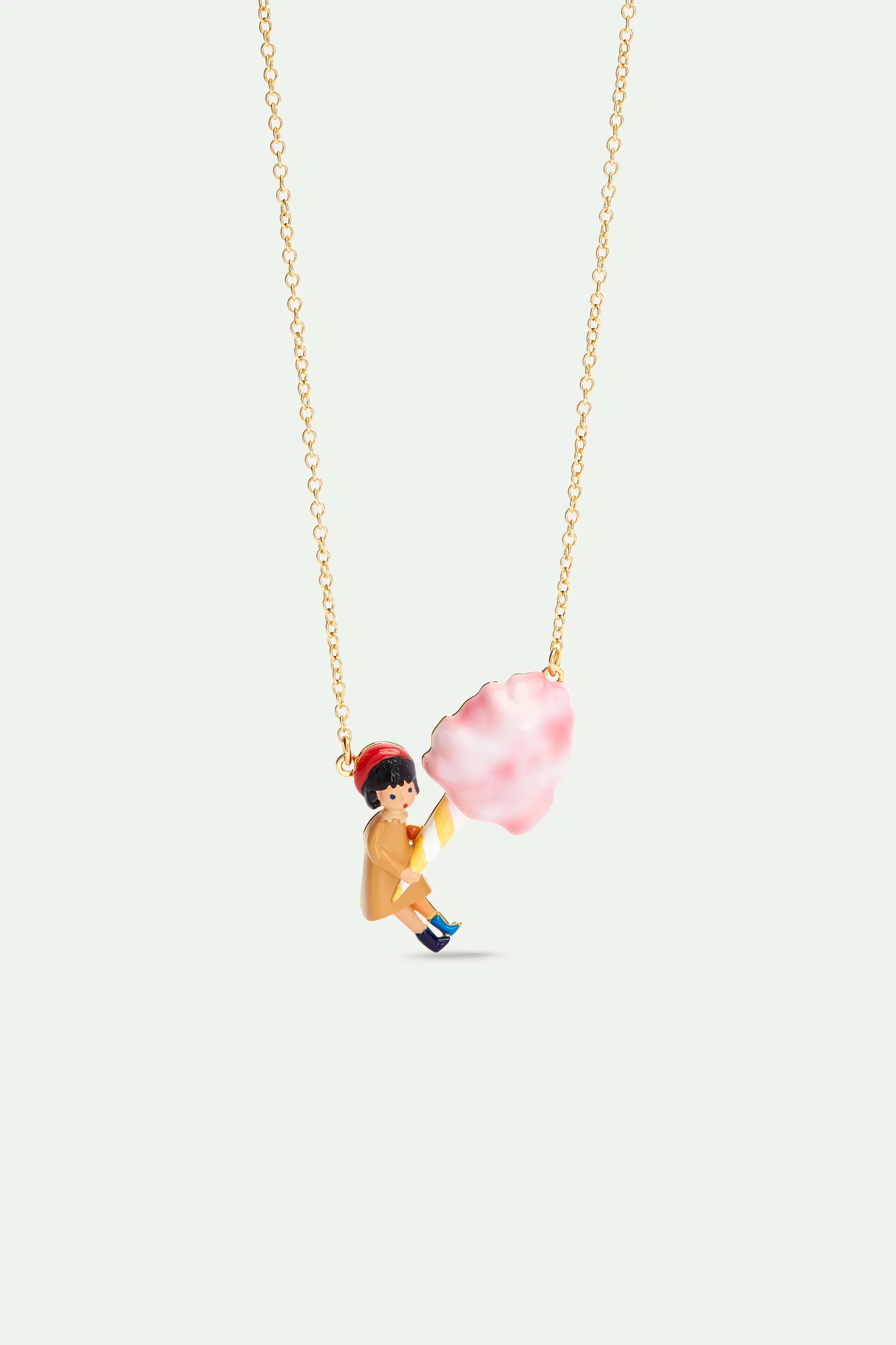 Collier plastron petite fille et barbe-à-papa