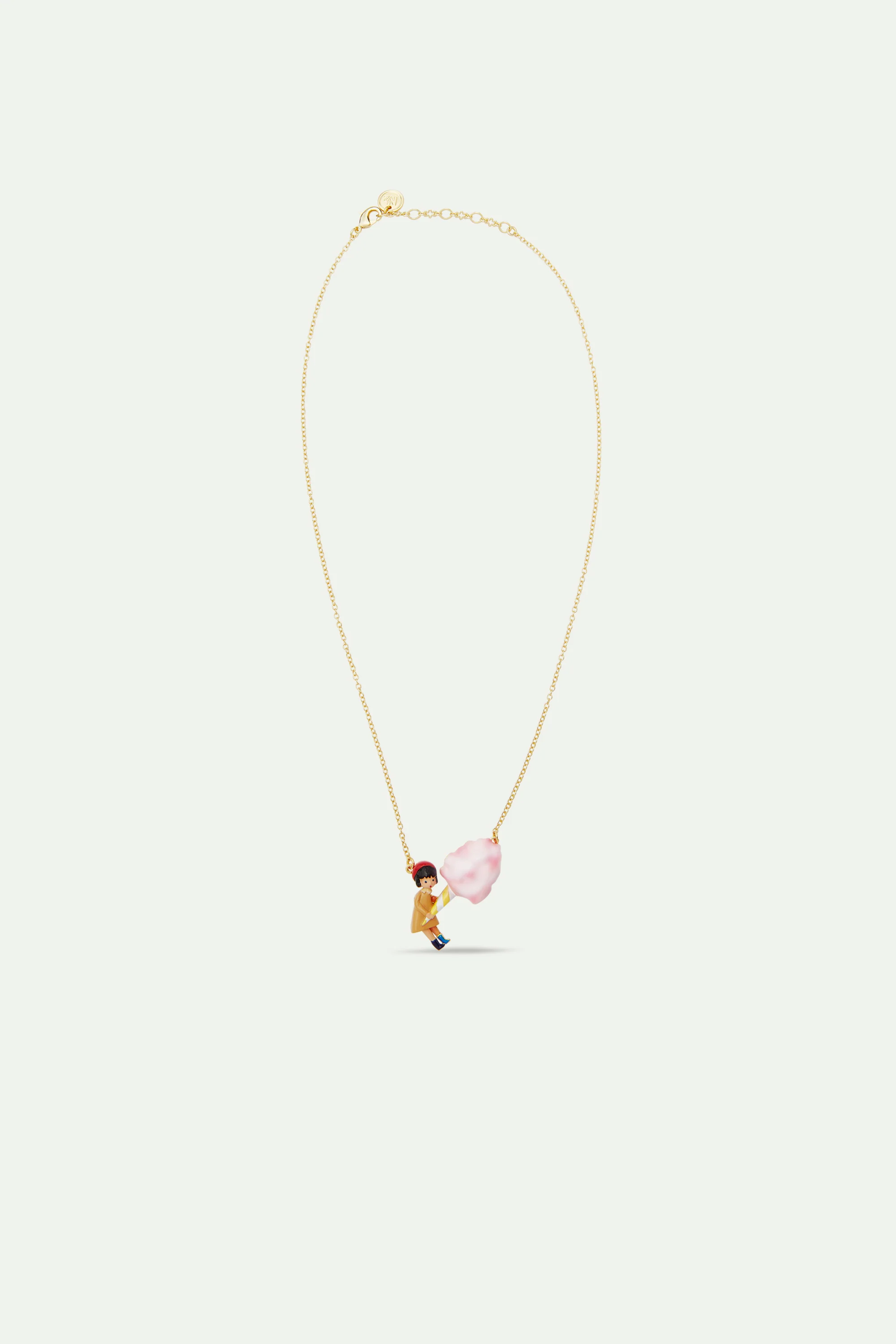 Collier plastron petite fille et barbe-à-papa - Image 3