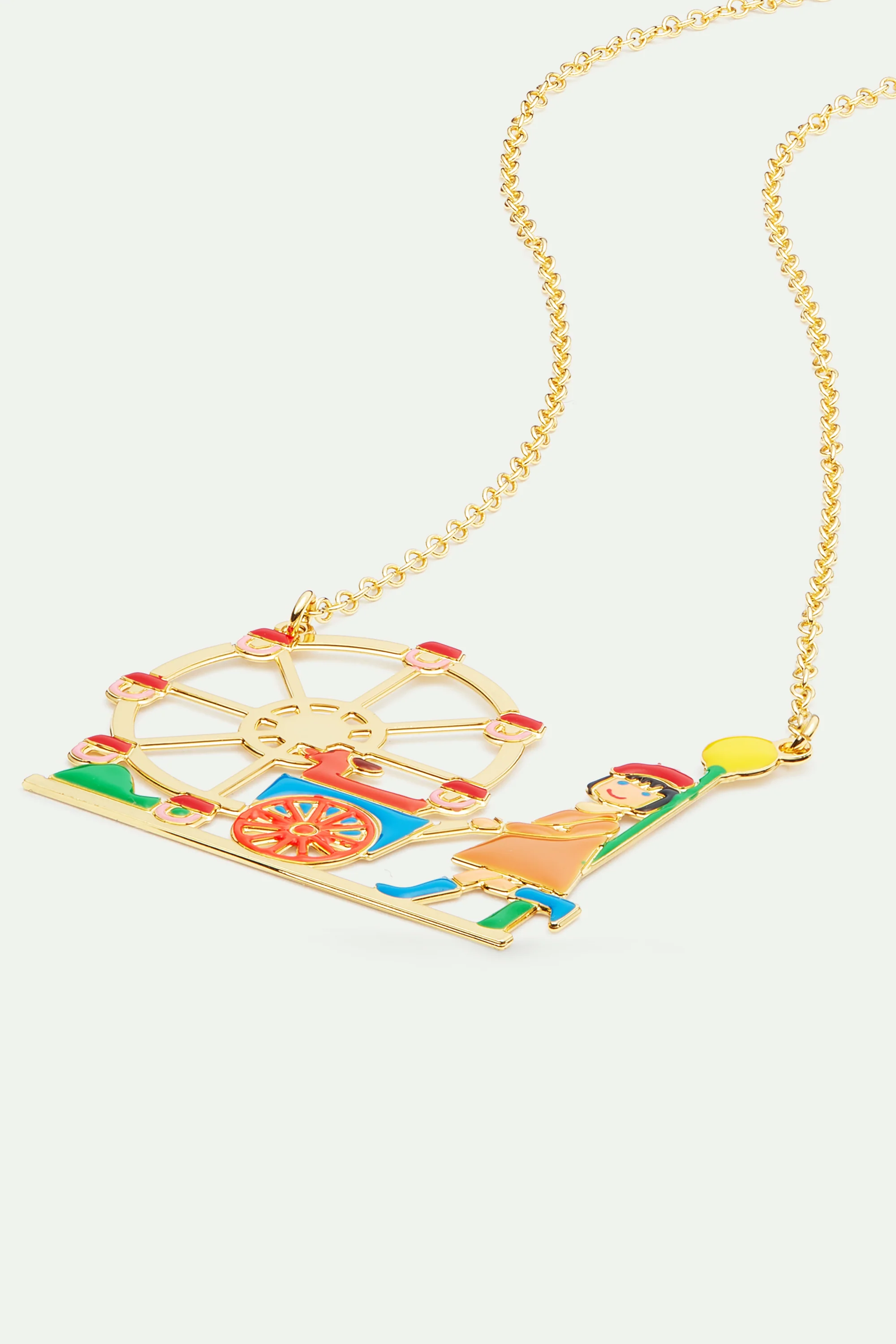 Collier plastron petite fille et teckel à la fête foraine - Image 2