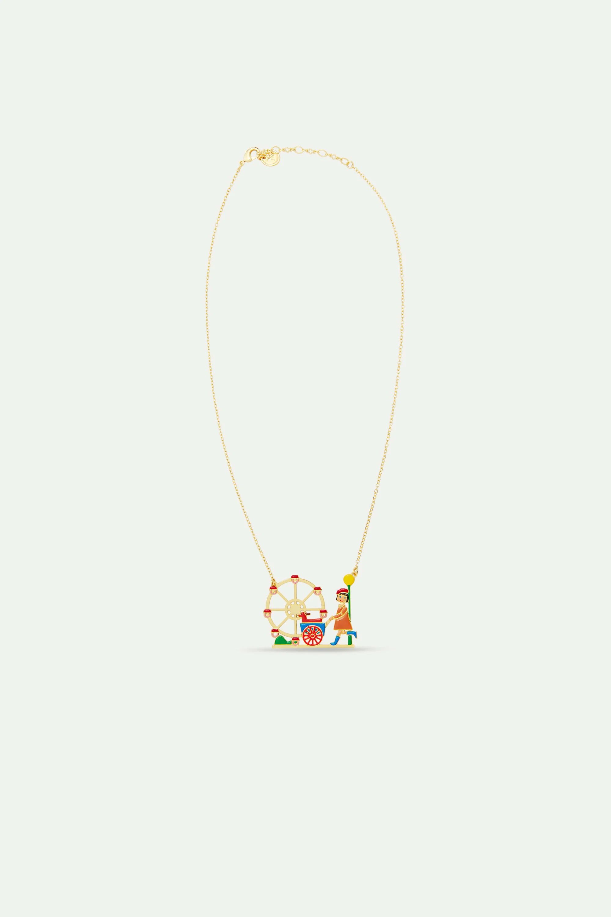 Collier plastron petite fille et teckel à la fête foraine - Image 3