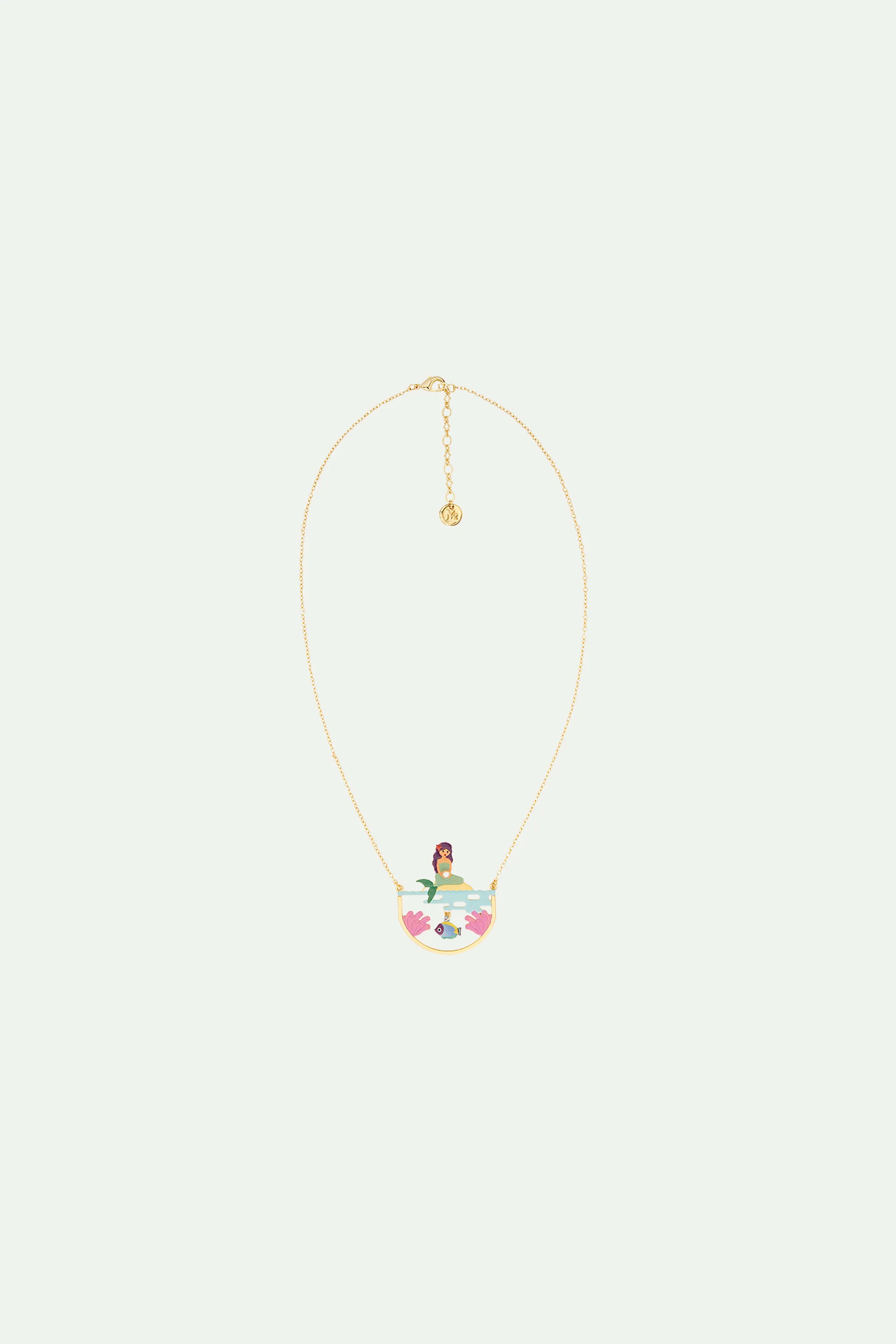 Collier plastron sirène et fond marin - Image 3
