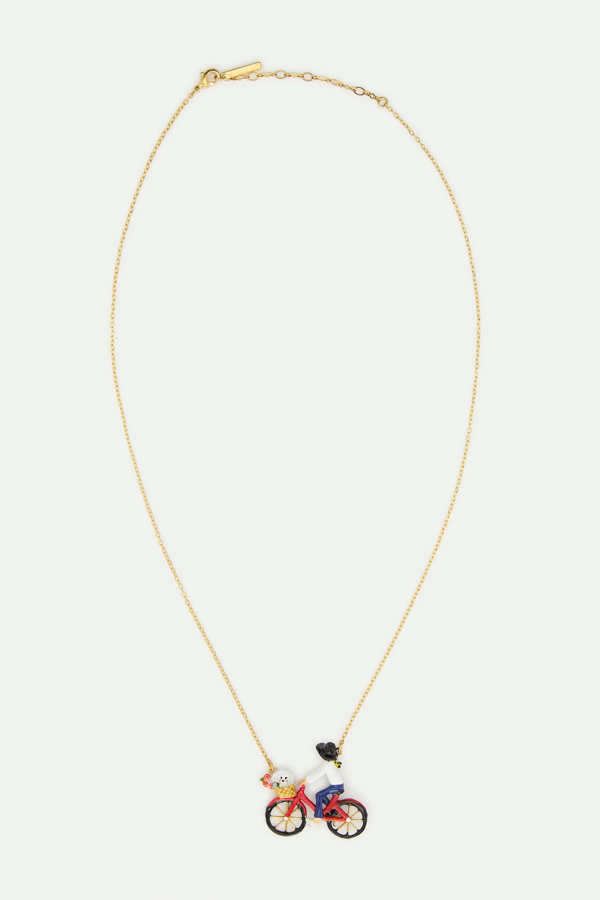 Collier plastron vélo, caniche et bouquet de fleurs - Image 3