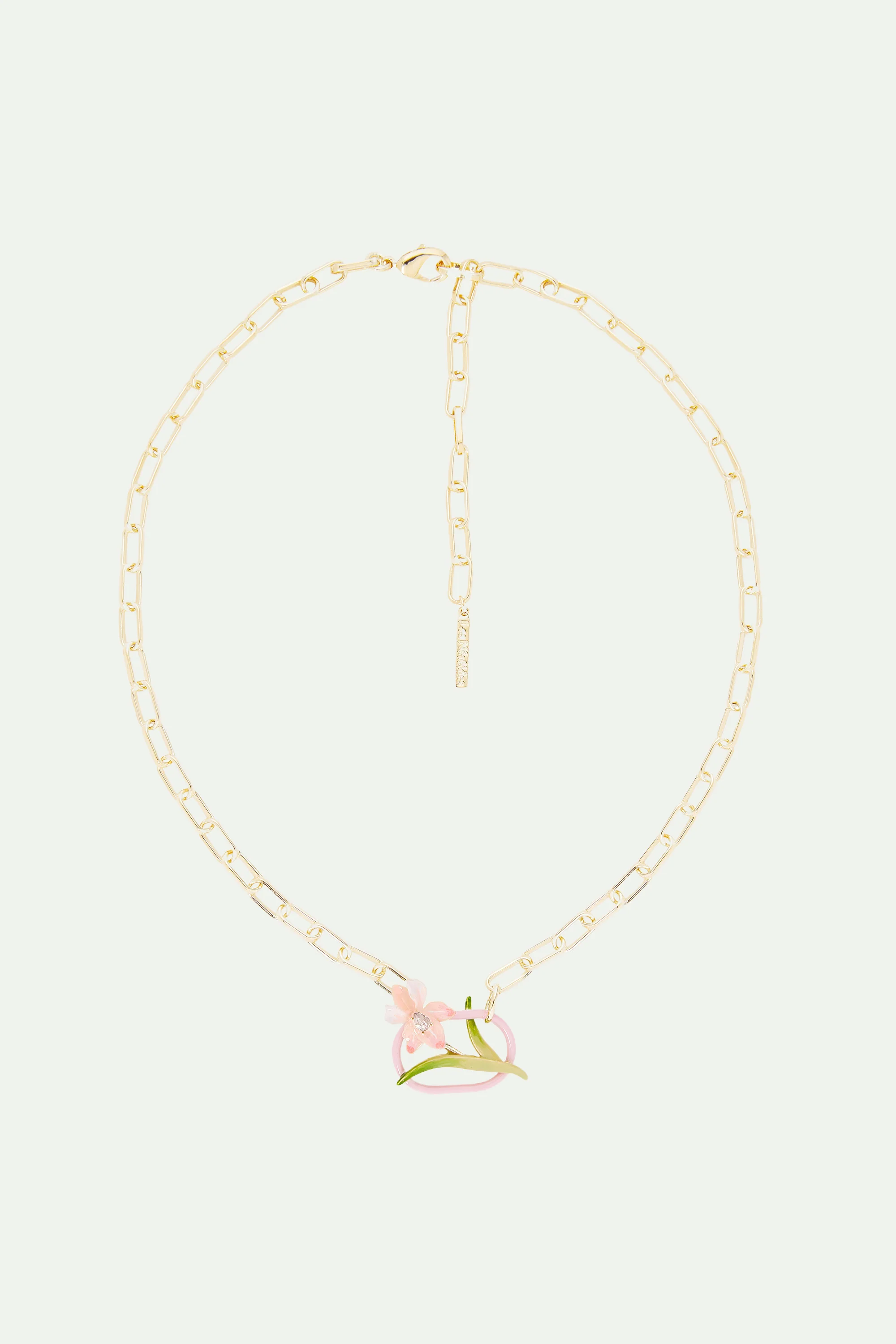 Collier ras de cou Iris rose poudré - Image 2