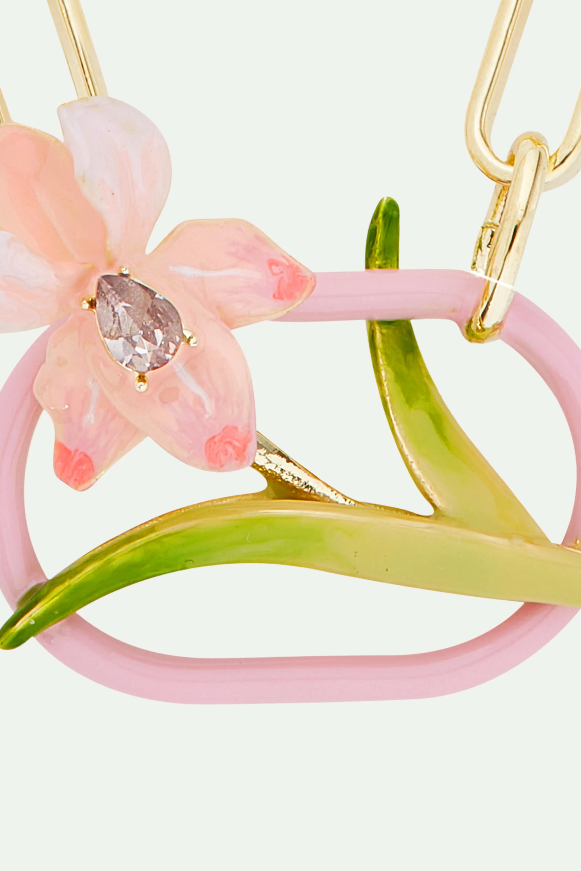 Collier ras de cou Iris rose poudré - Image 3