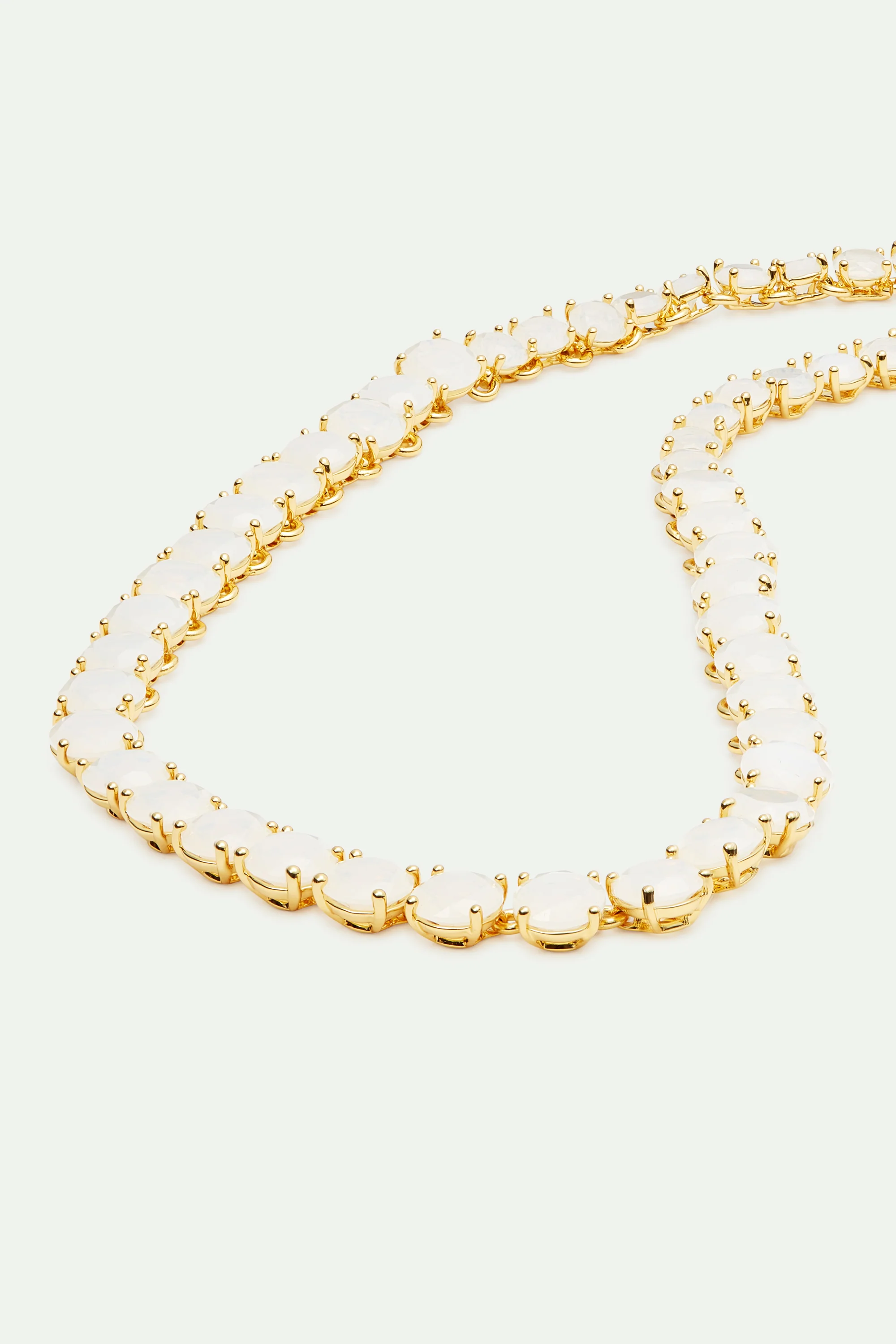 Collier ras de cou pierres rondes La Diamantine blanc opalescent - Image 3