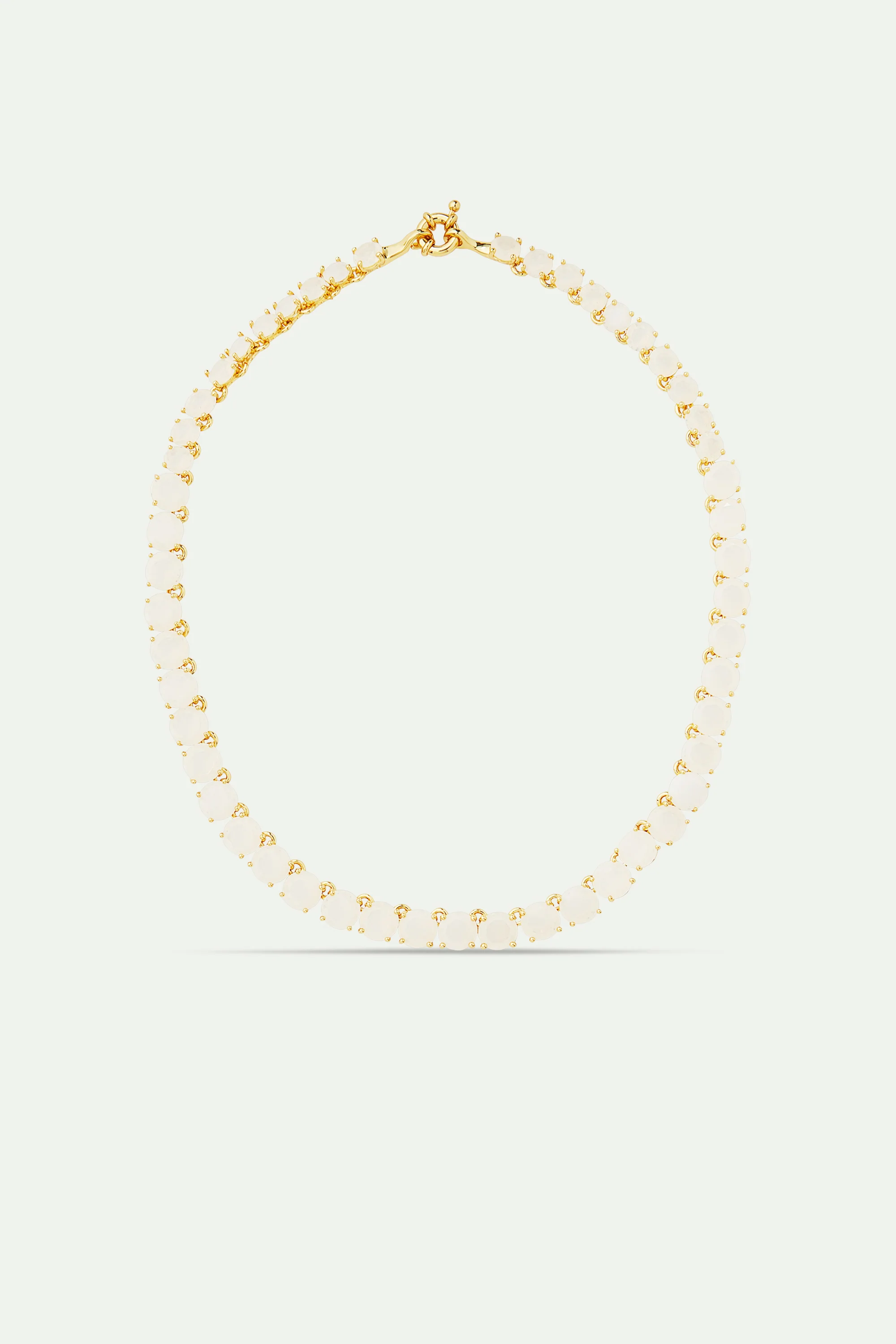 Collier ras de cou pierres rondes La Diamantine blanc opalescent - Image 4