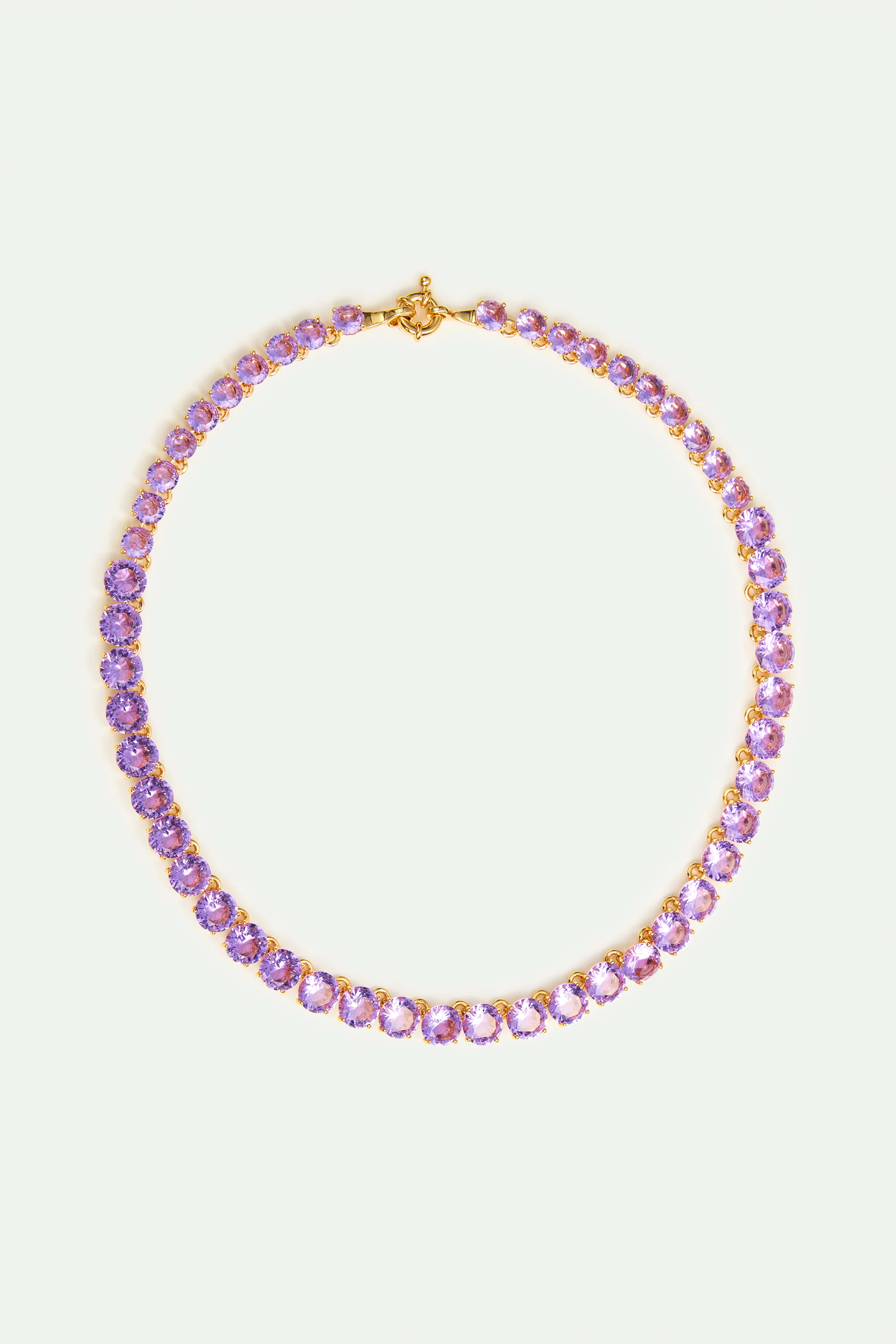 Collier ras de cou pierres rondes La Diamantine lavande - Image 4