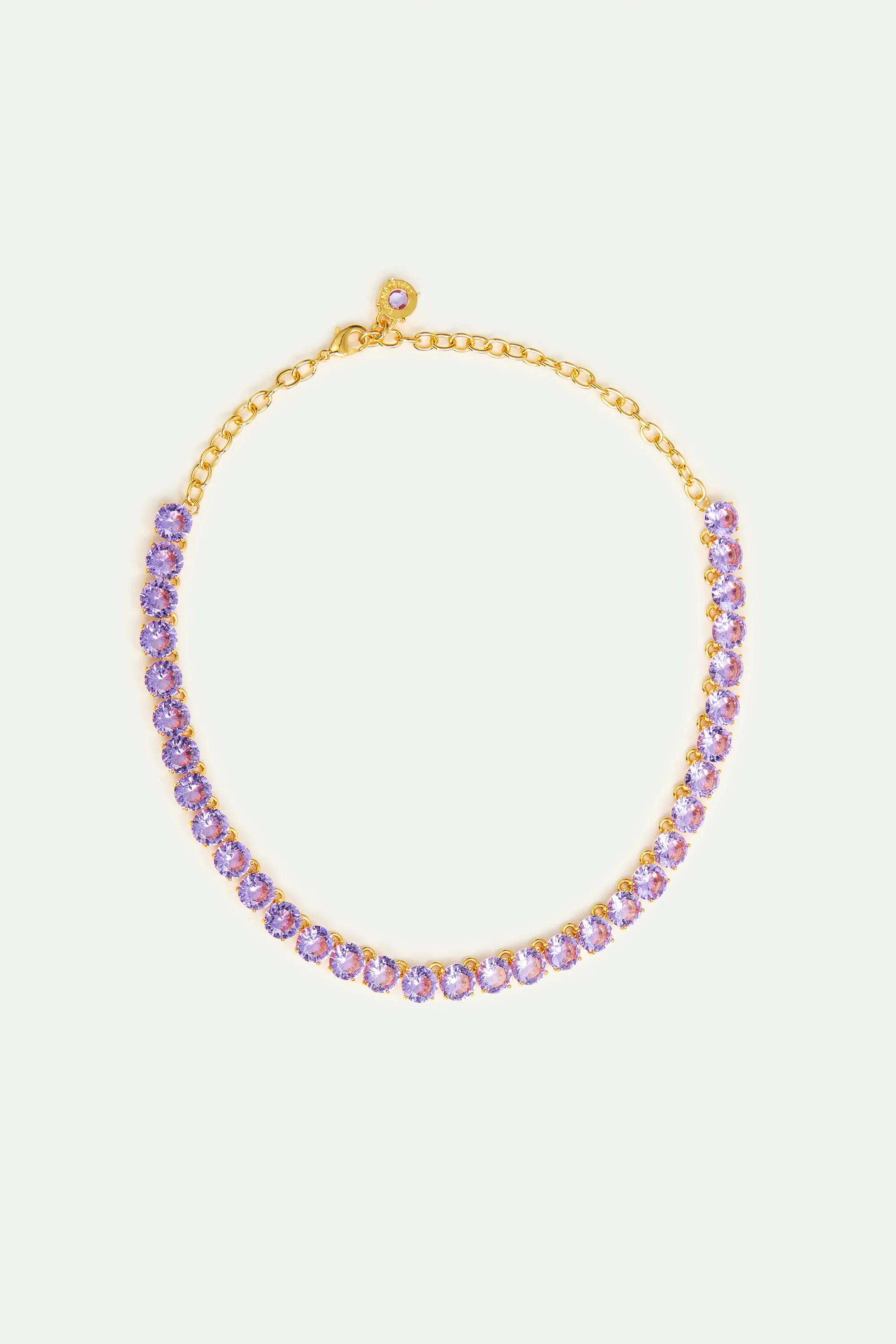 Collier ras de cou pierres rondes La Diamantine lavande - Image 4