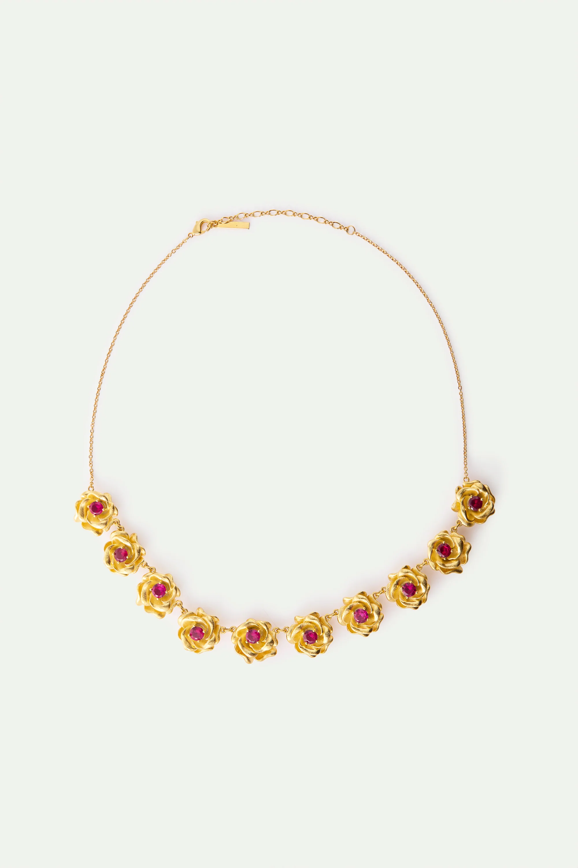 Collier roses dorées Mona Lisa et pierres roses - Image 4