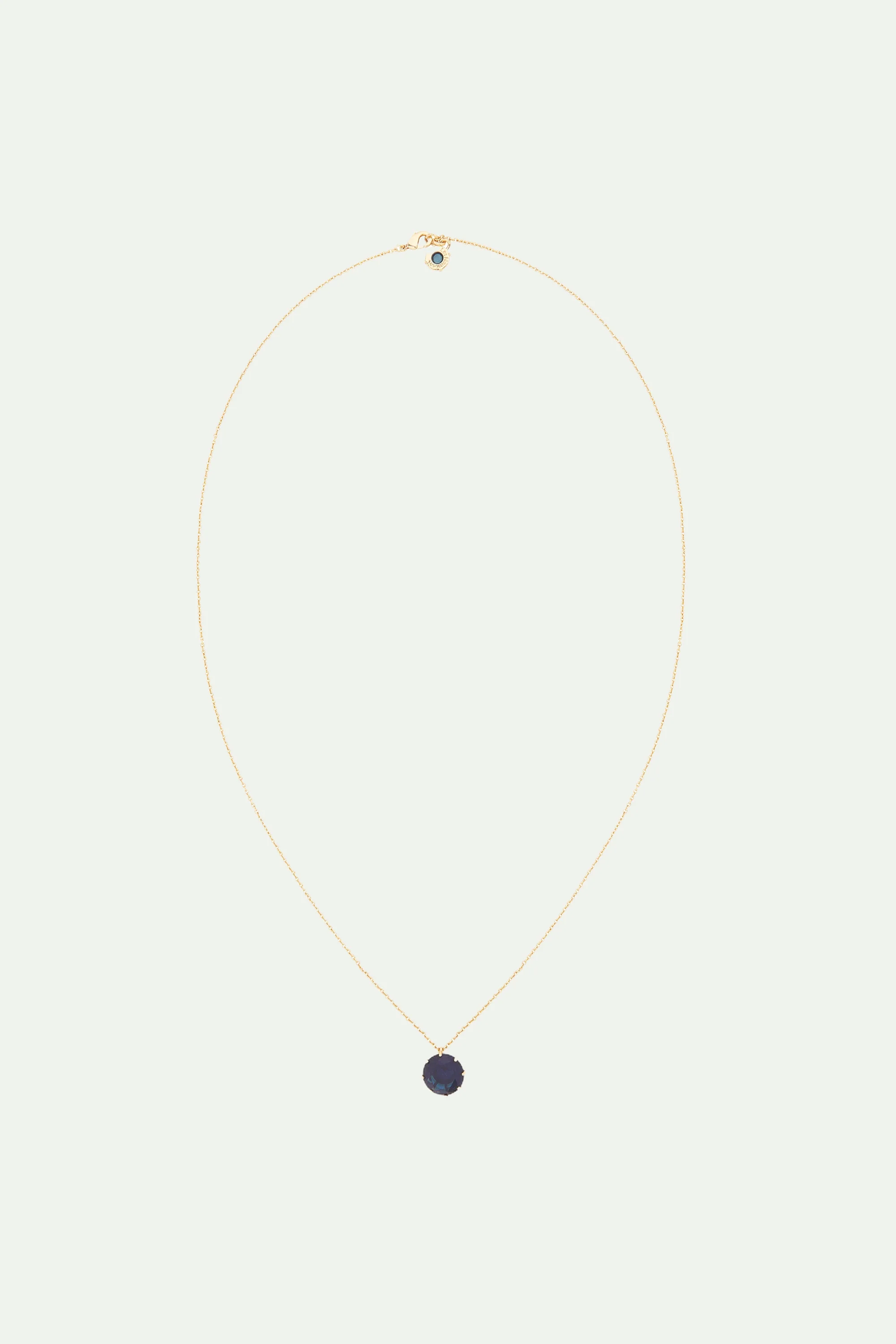 Collier sautoir pierre ronde La Diamantine Bleu Océan - Image 2