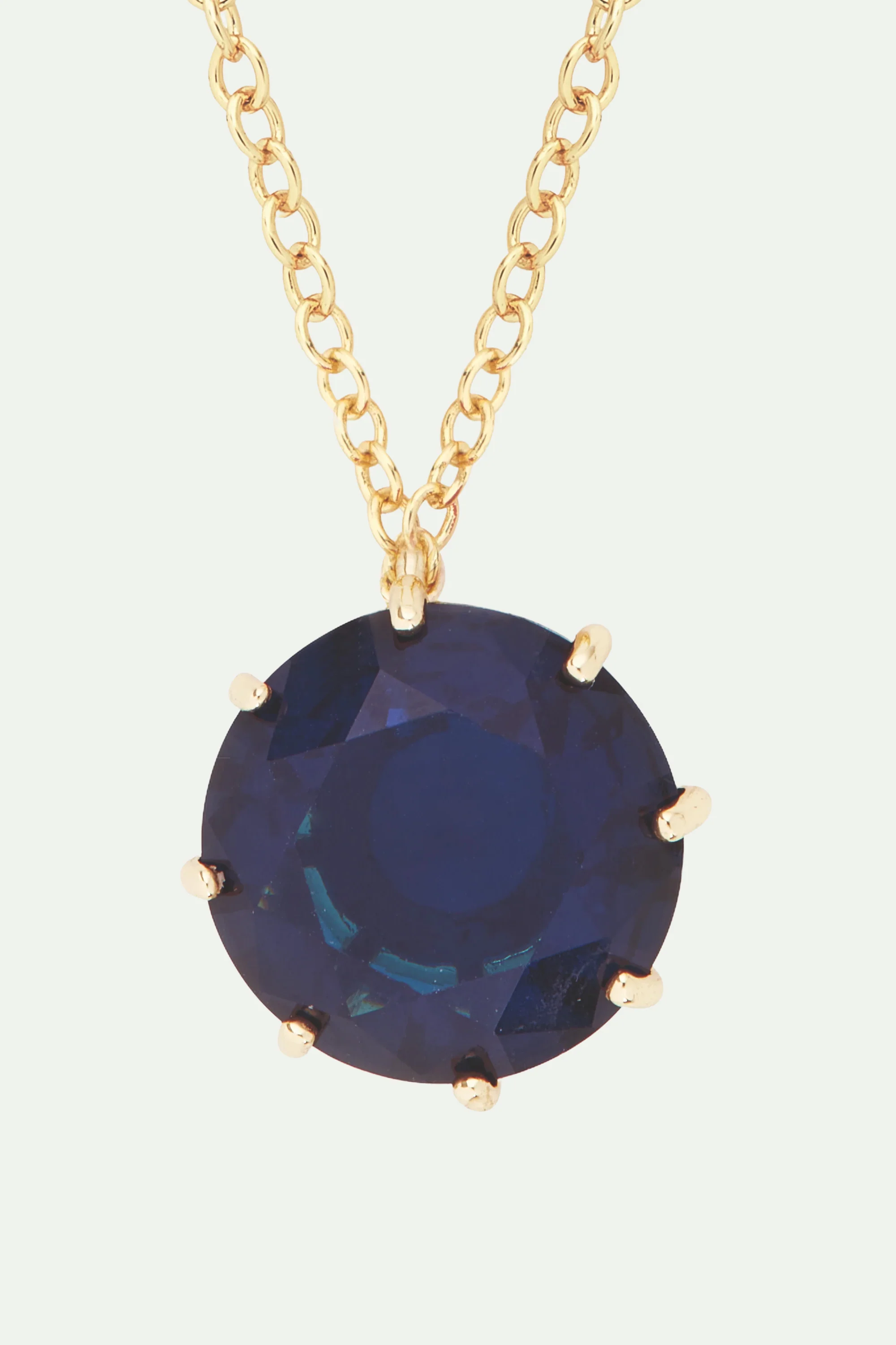 Collier sautoir pierre ronde La Diamantine Bleu Océan - Image 3