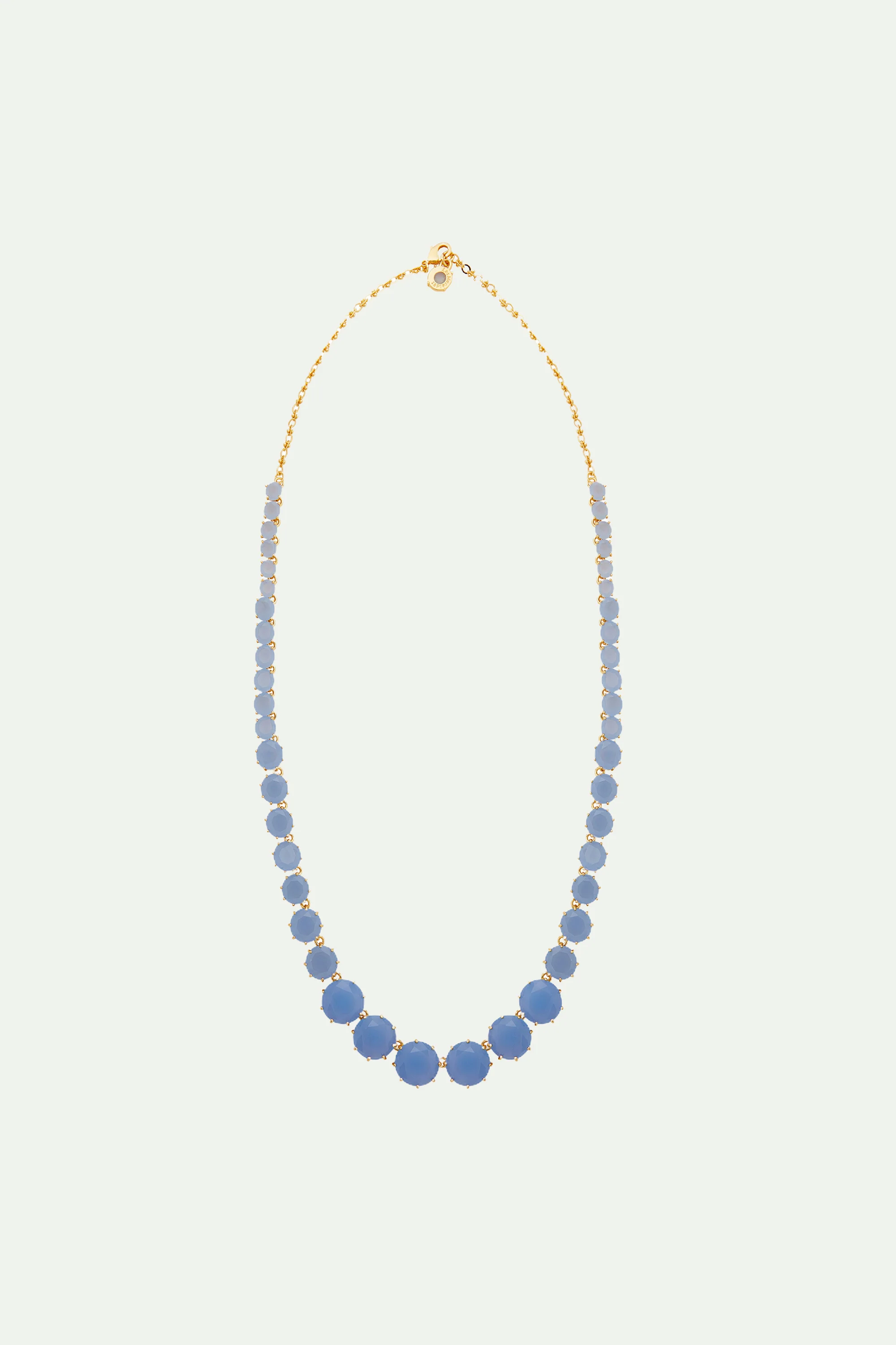 Collier sautoir pierres rondes La Diamantine bleu ciel - Image 2